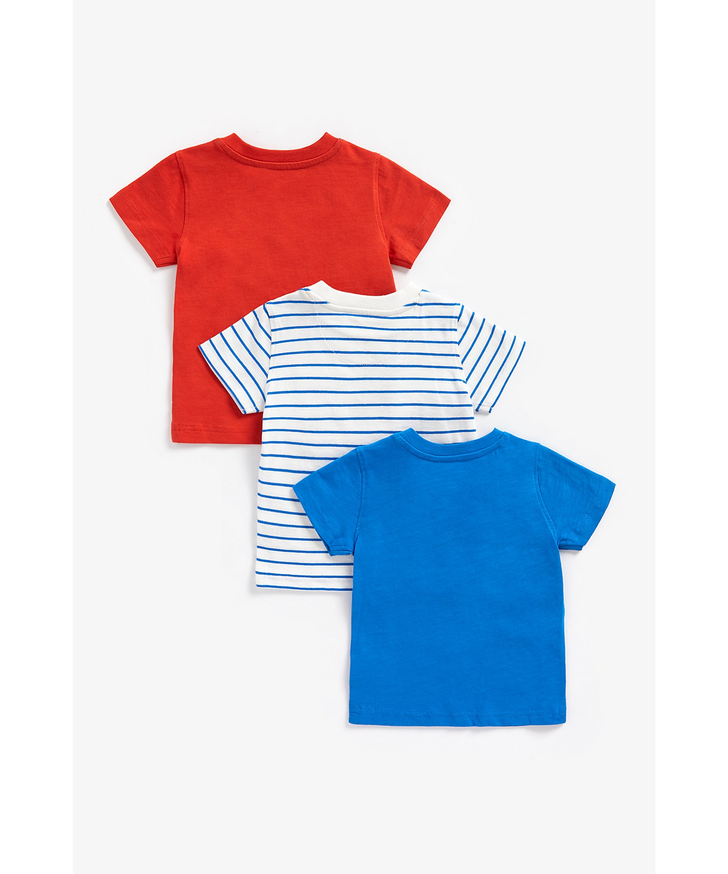 Mothercare | Boys Short Sleeves T-Shirt -Pack of 3-Multicolor 1