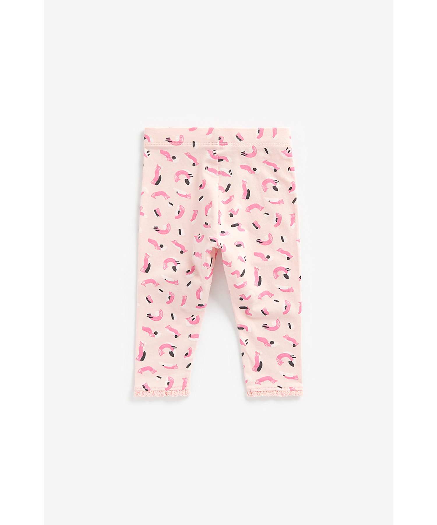 Mothercare | Girls Leggings All Over Print-Pink 1
