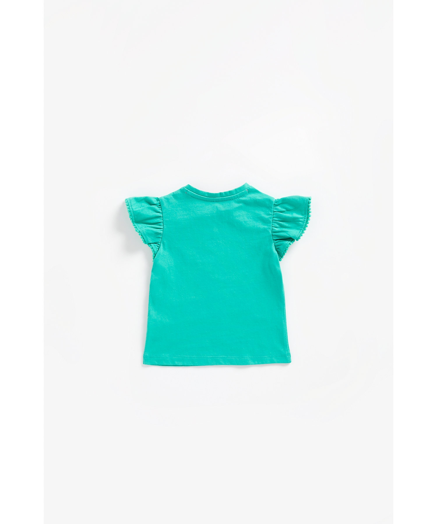 Mothercare | Girls Short Sleeves Top You Are Loved Slogan-Green 1