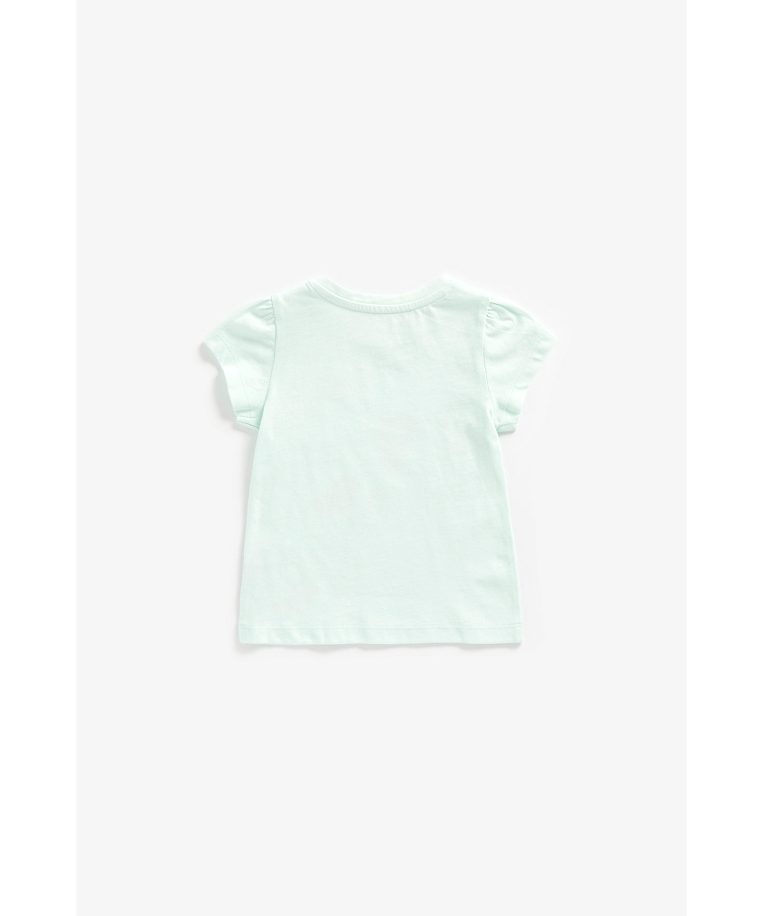Mothercare | Girls Short Sleeves Tops Unicorn Print-Green 1