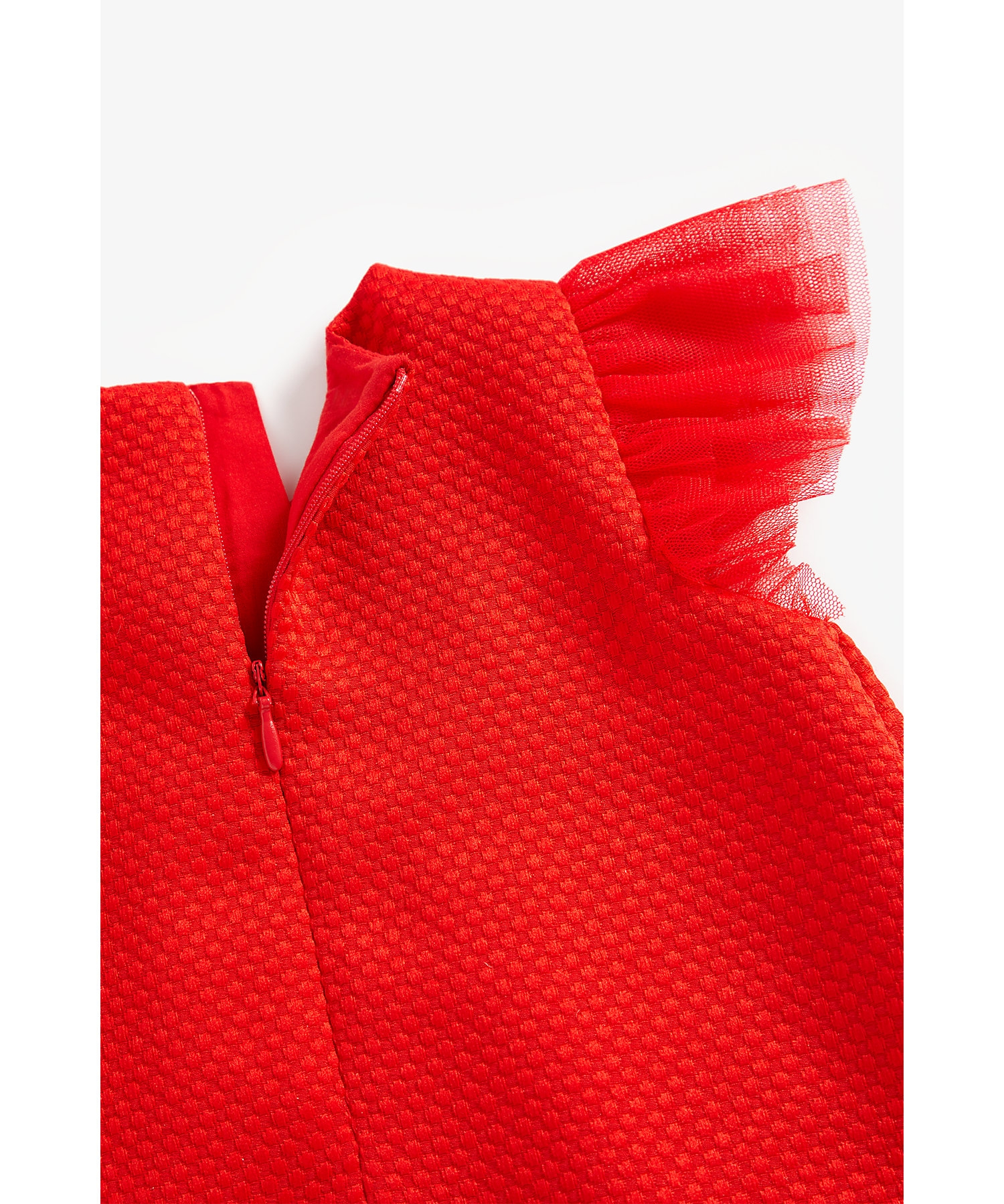 Mothercare | Girls Sleeveless Textured Dress -Red 4
