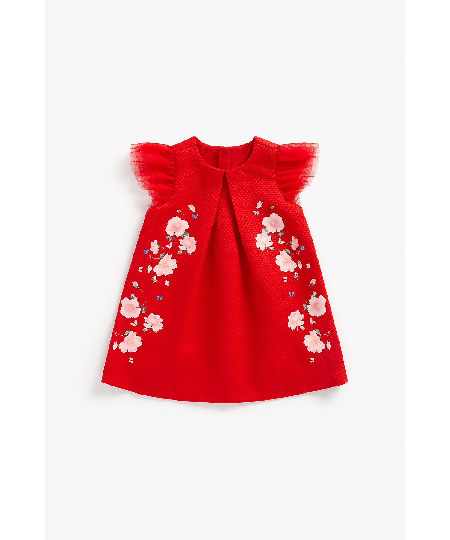 Mothercare | Girls Sleeveless Textured Dress -Red 0