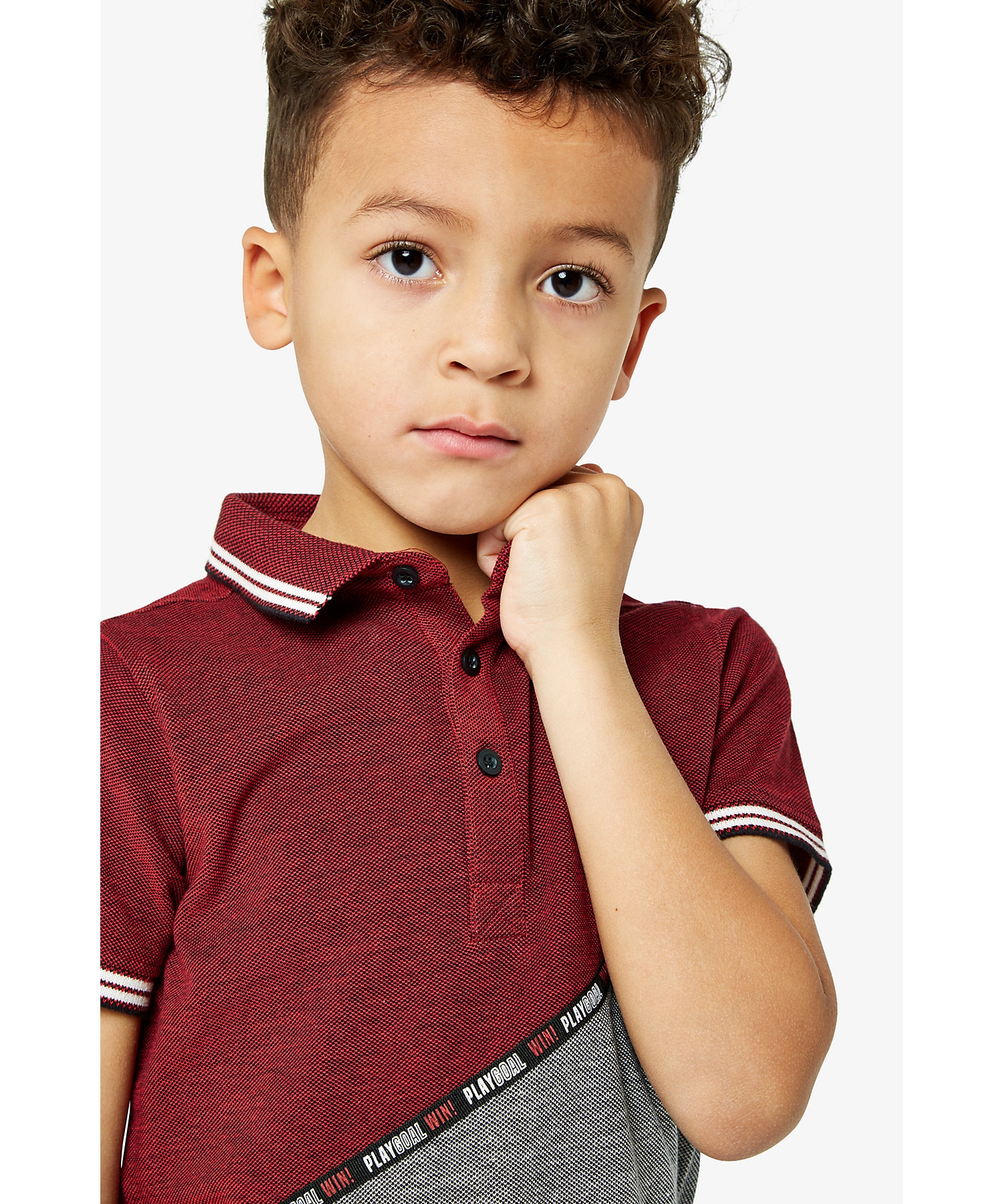 Mothercare | Boys Short Sleeves Polo T-Shirts Cut-And-Sew Panels-Multicolor 5