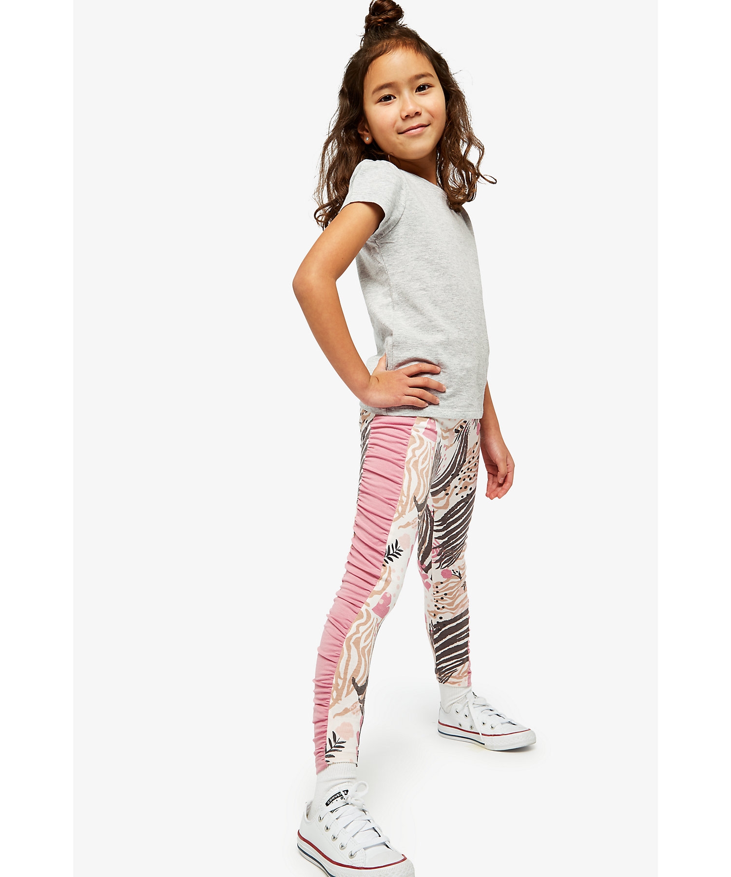 Mothercare | Girls Printed Leggings With Side Panels -Multicolor 4