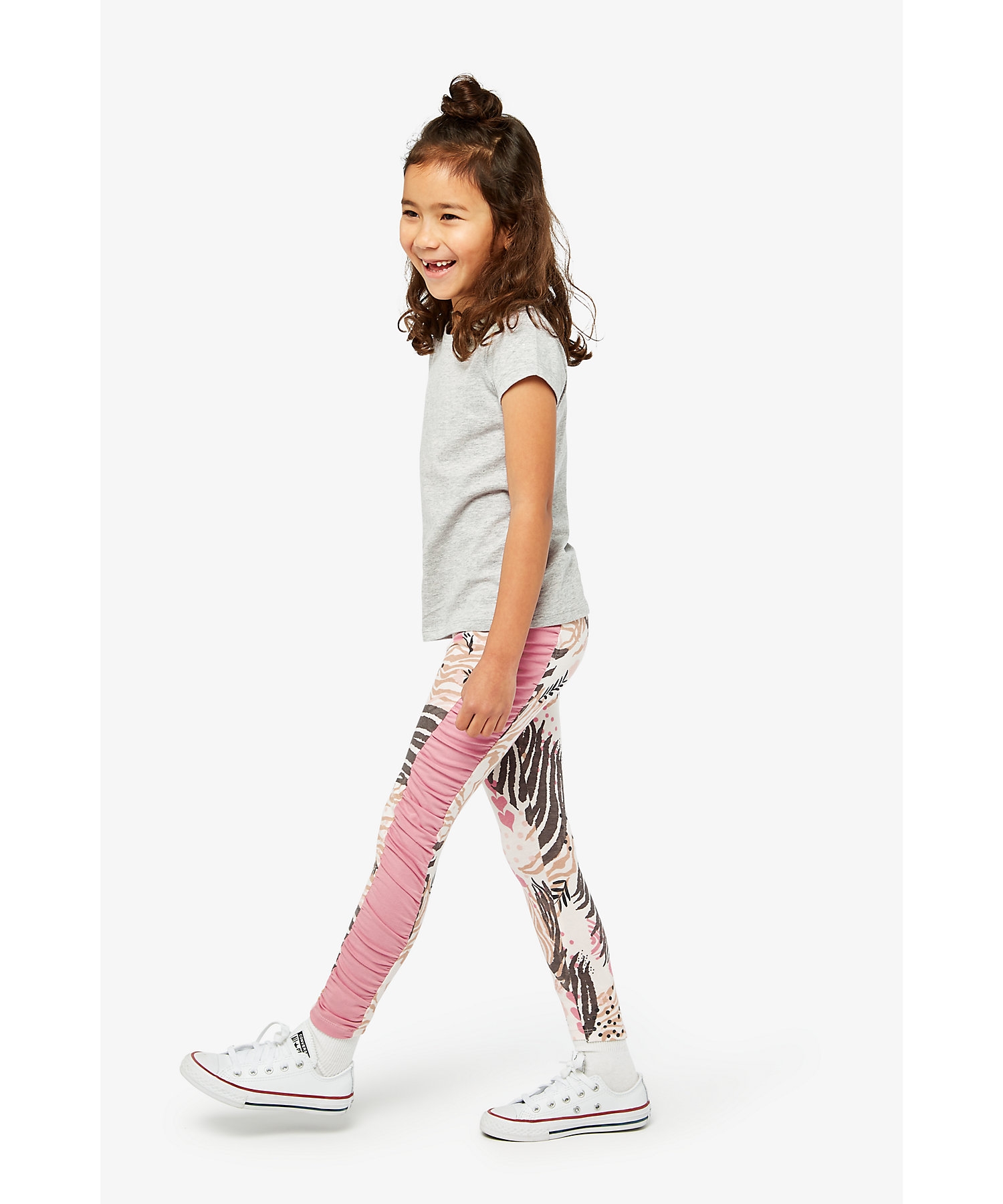 Mothercare | Girls Printed Leggings With Side Panels -Multicolor 6