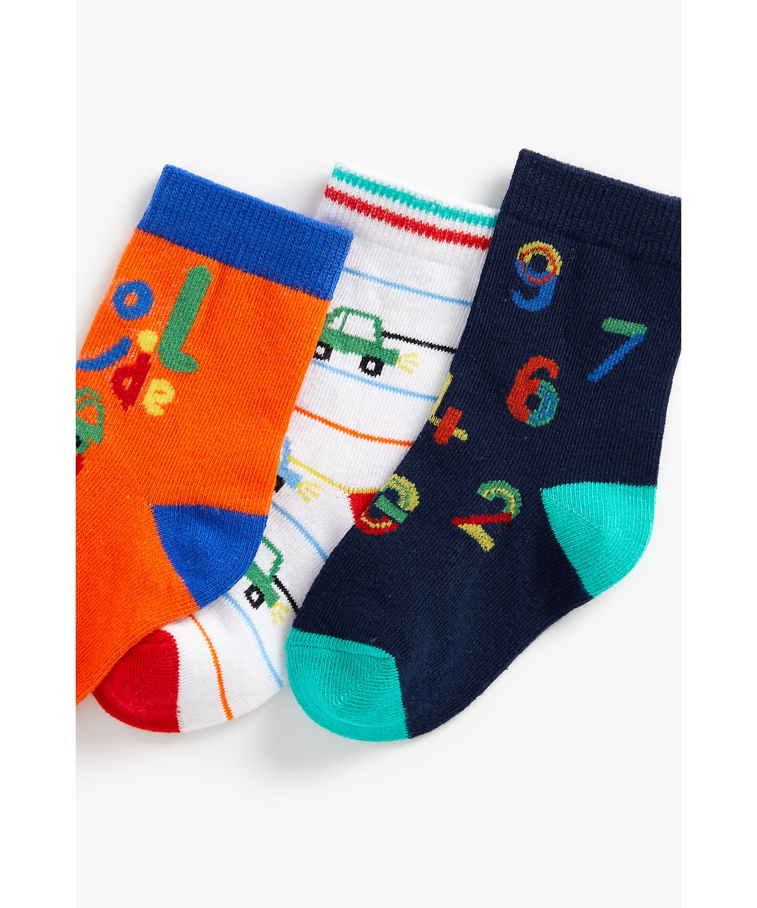 Mothercare | Boys Socks -Pack of 3-Multicolor 1