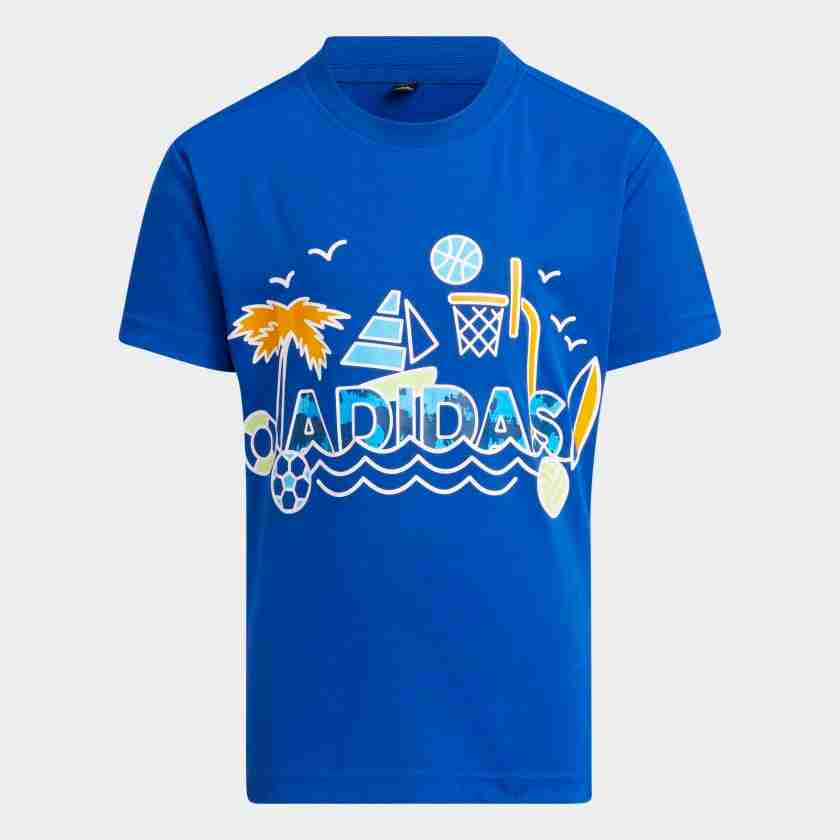Adidas Kids Boys T-Shirts Blue