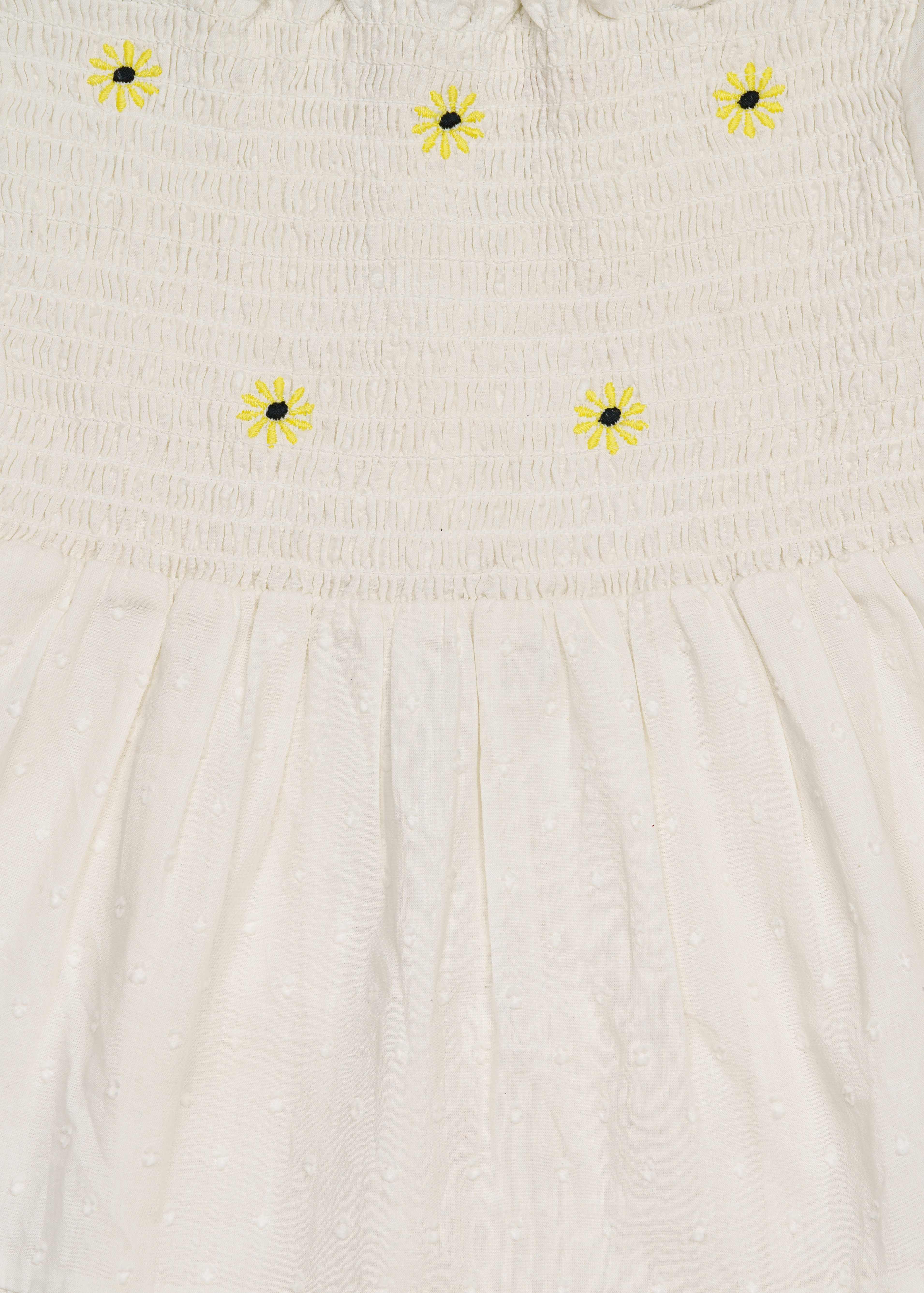 H by Hamleys Girls 100% Cotton Short Sleeves Dress - White