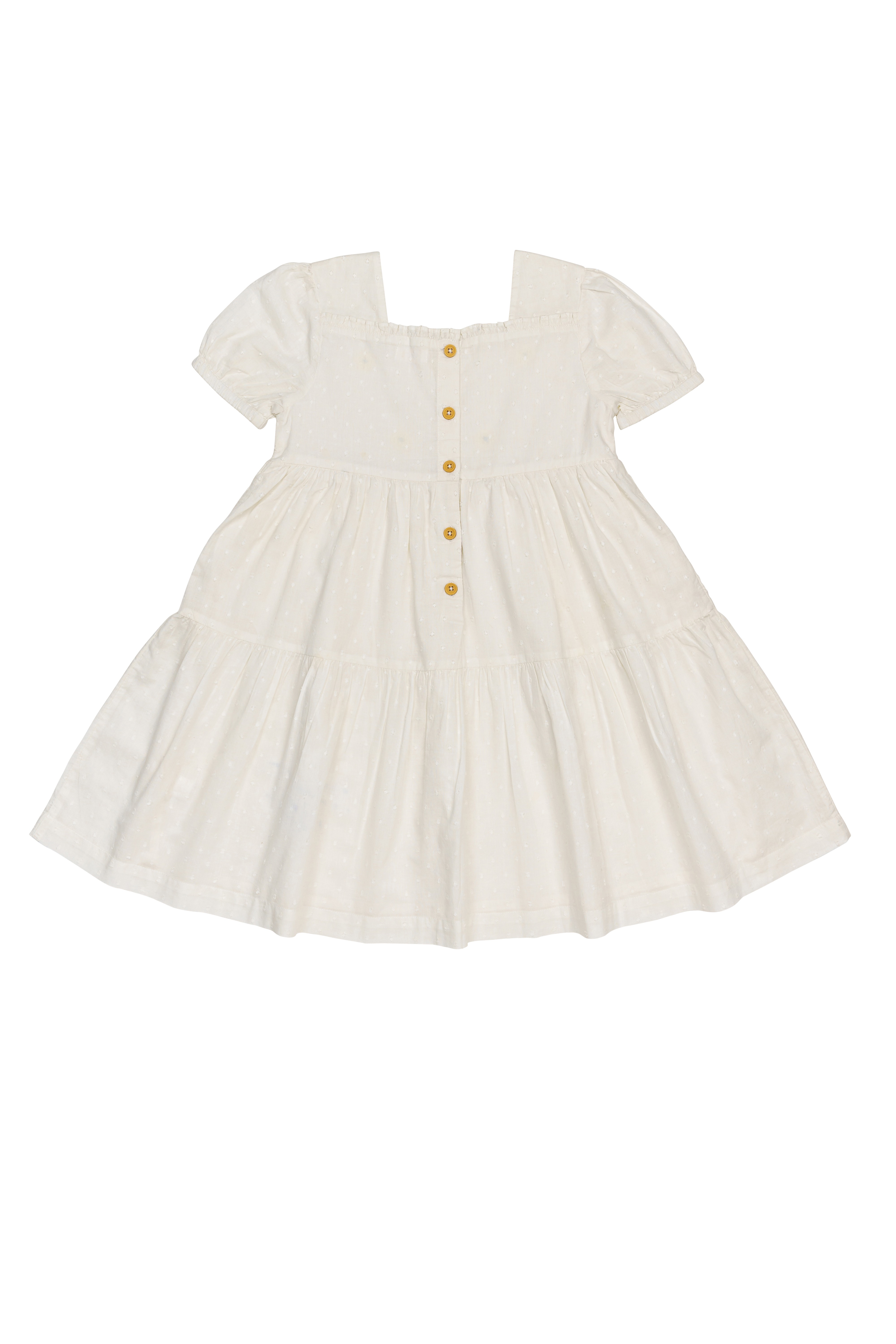 H by Hamleys Girls 100% Cotton Short Sleeves Dress - White
