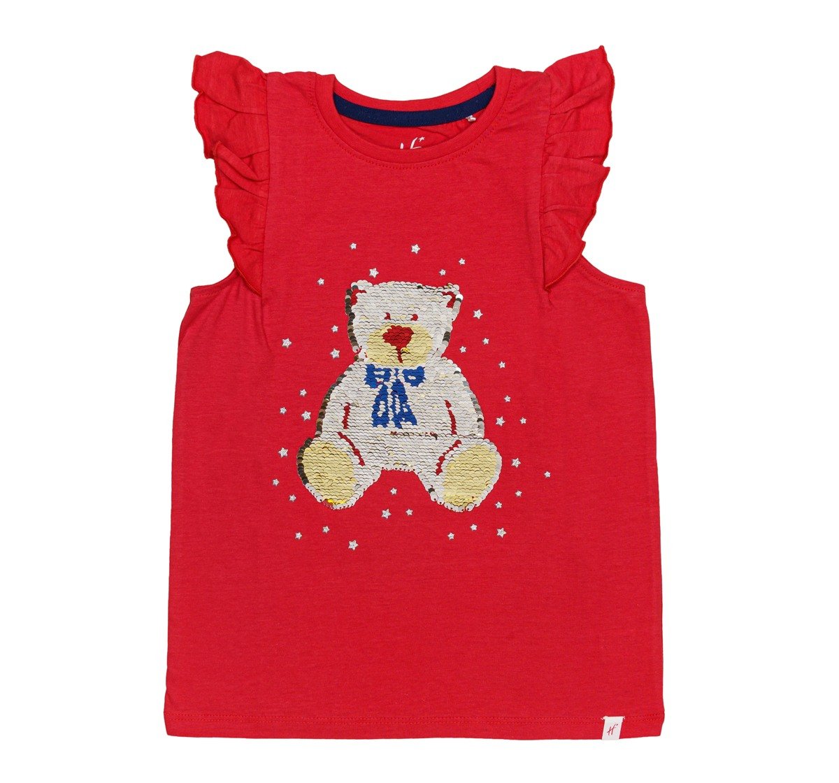 H by Hamleys Girls 100% Cotton Short Sleeves Tops - Red