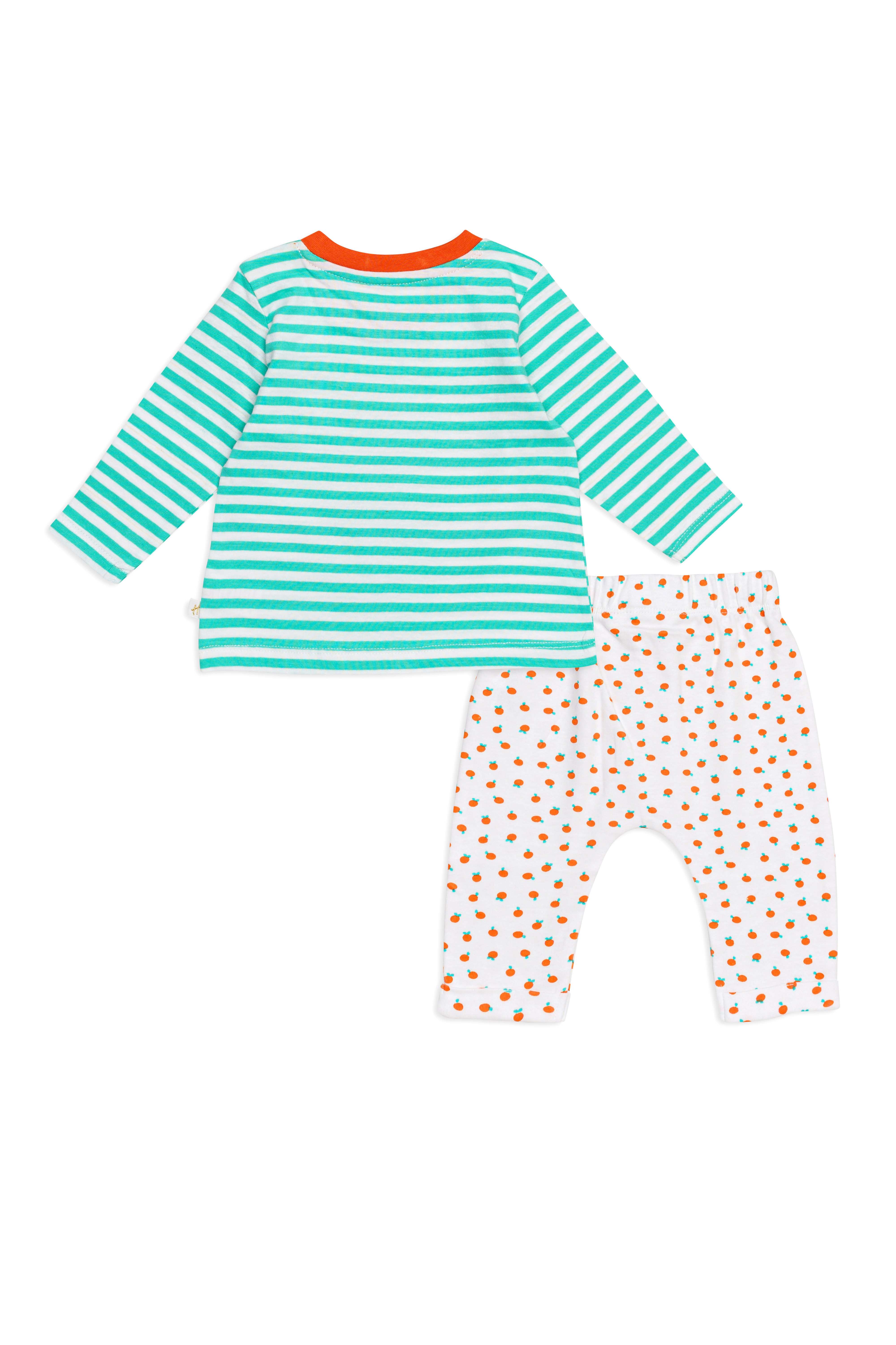 H by Hamleys Girls 100% Cotton Full Sleeves Top and bottom Set - Multi