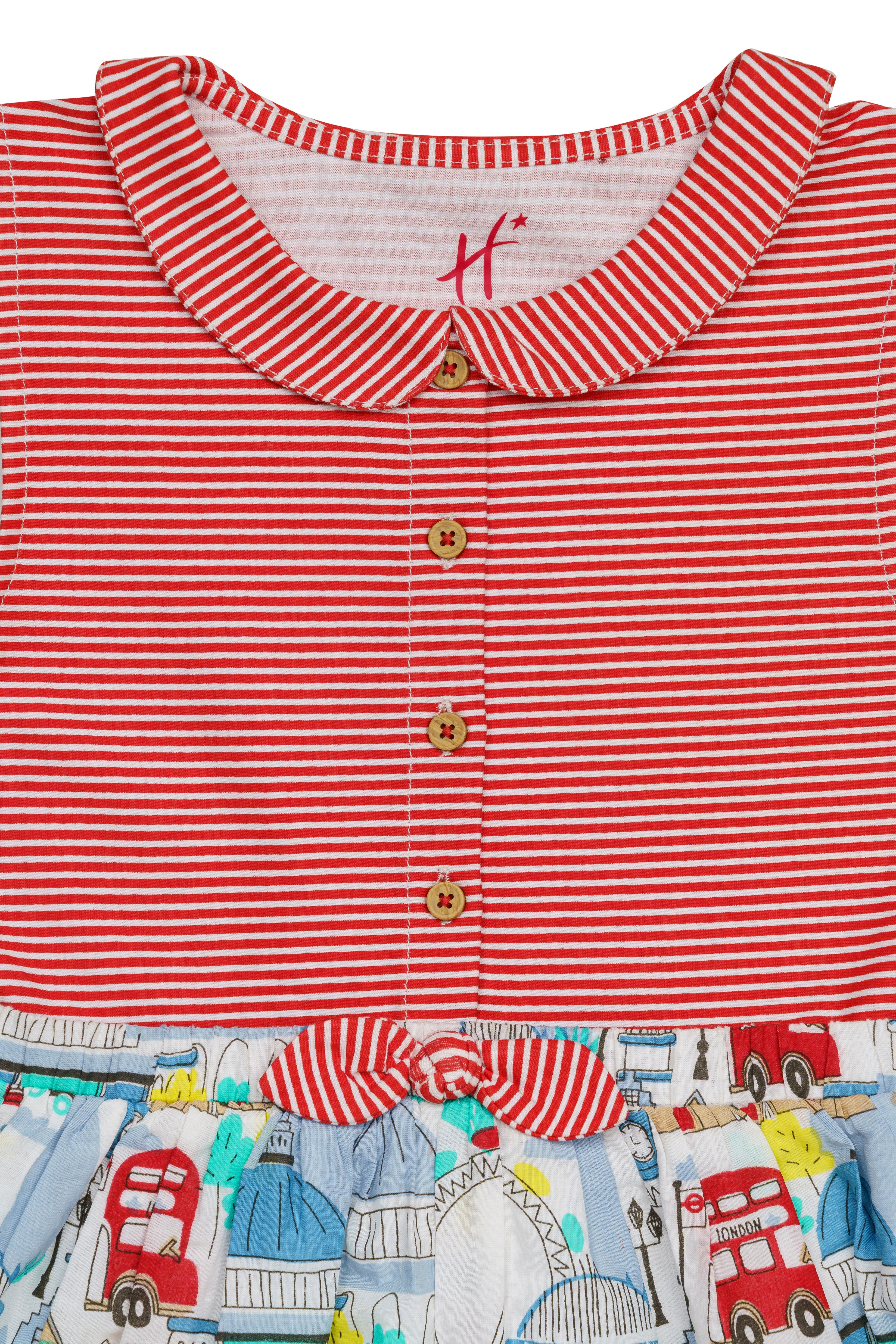 H by Hamleys Girls 100% Cotton Sleeveless Dress - Multi