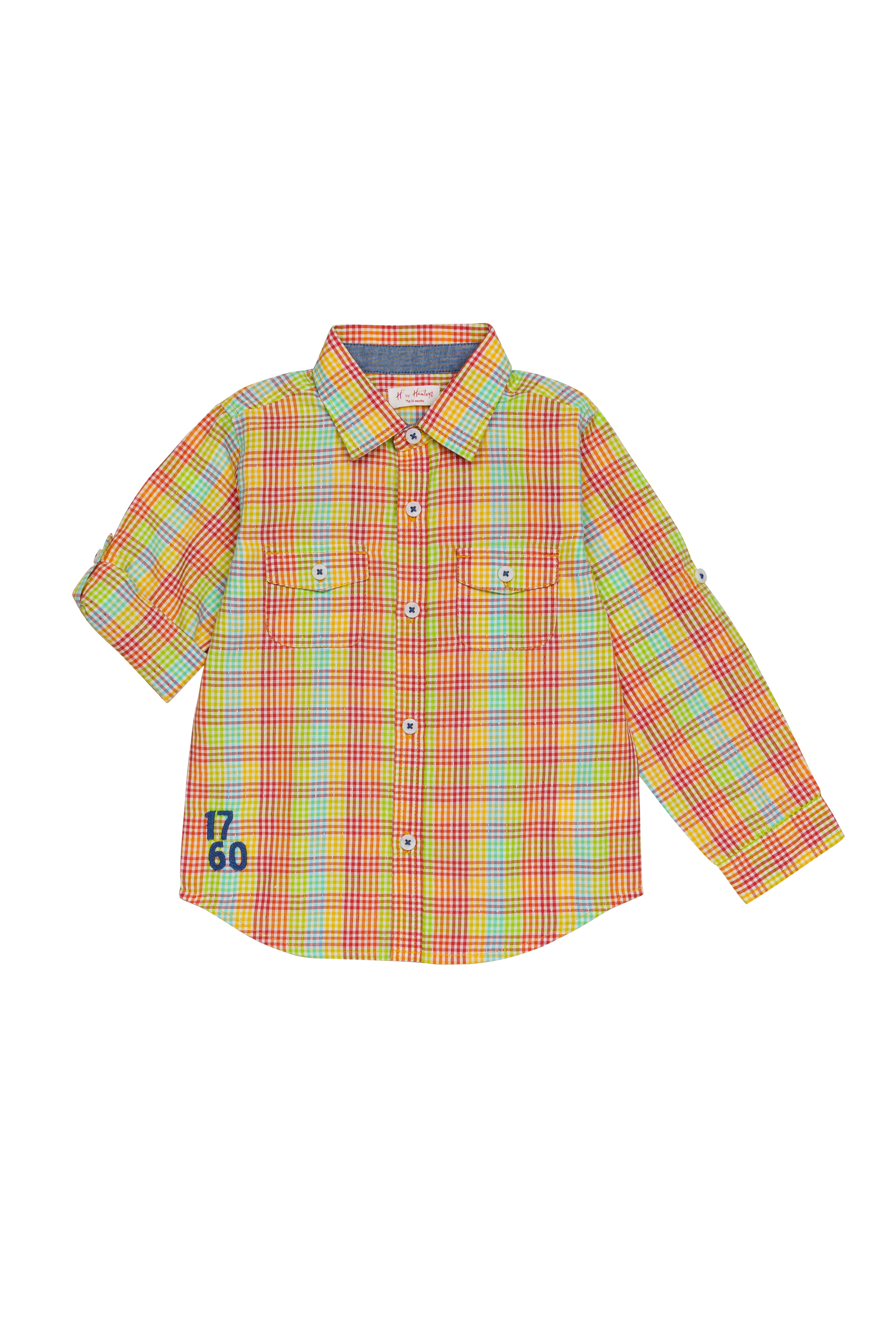 H by Hamleys Boys 100% Cotton Full Sleeves Shirt - Multi