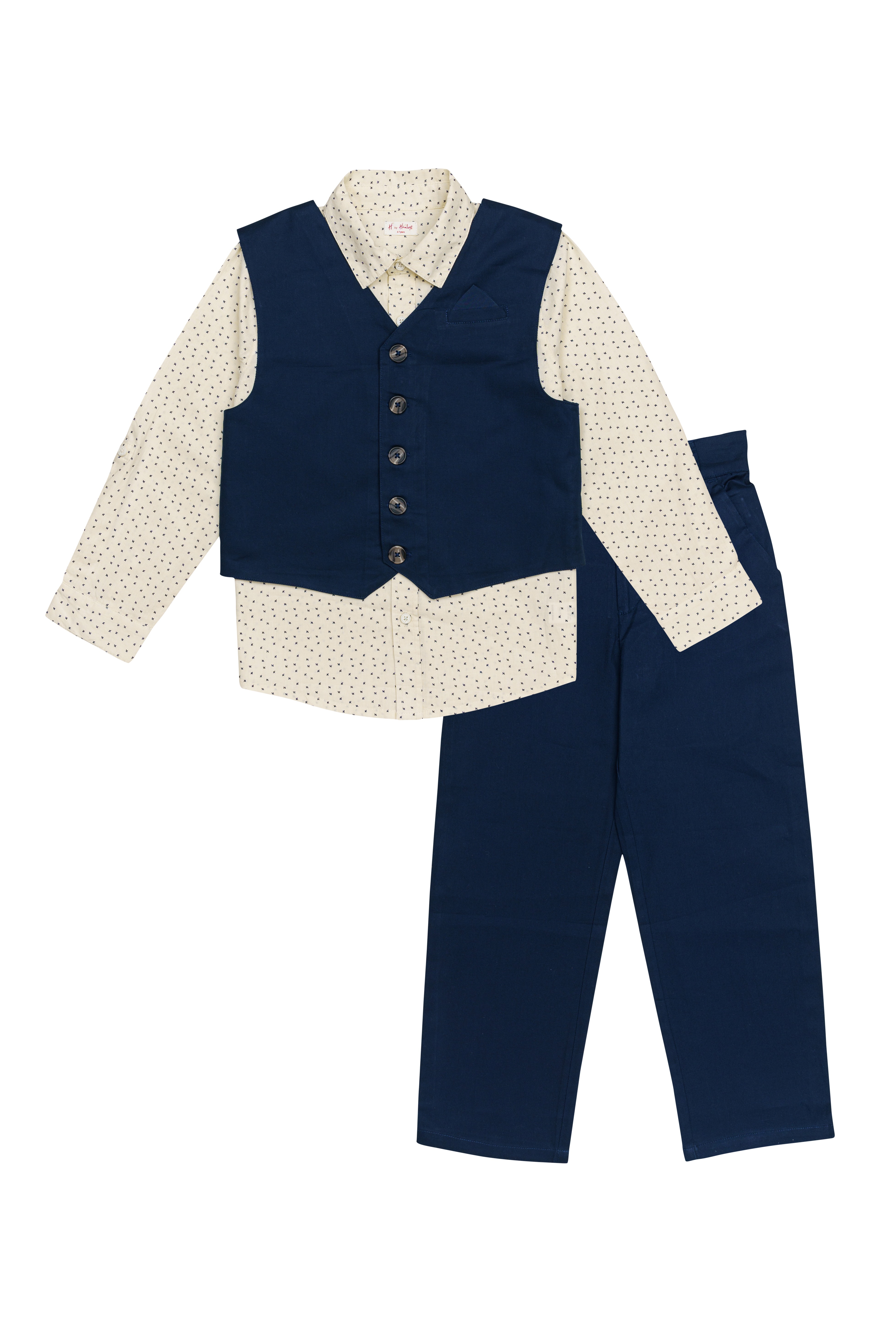 H by Hamleys Boys Full Sleeves Partywear Set - Multi