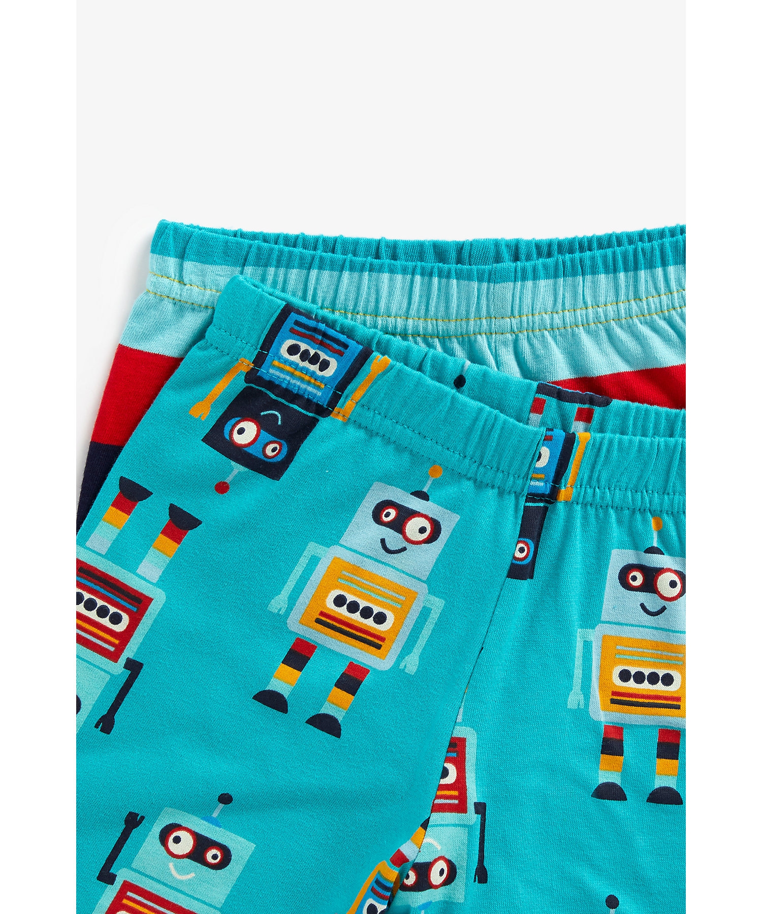 Mothercare | Boys Short Sleeves Pyjamas Robot Printed-Pack of 2-Multicolor 3