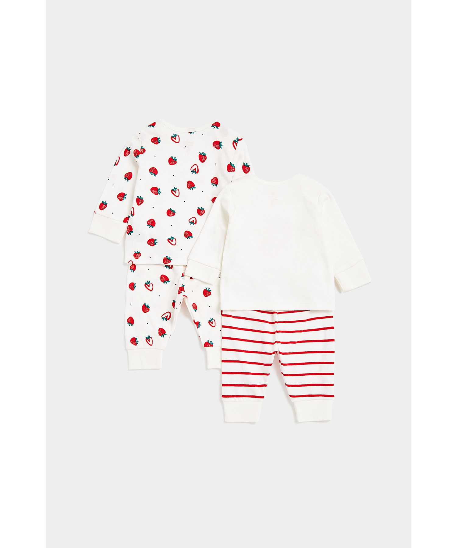 Mothercare | Girls Full Sleeves Pyjama Set Fruit Design-Pack of 2-Multicolor 1