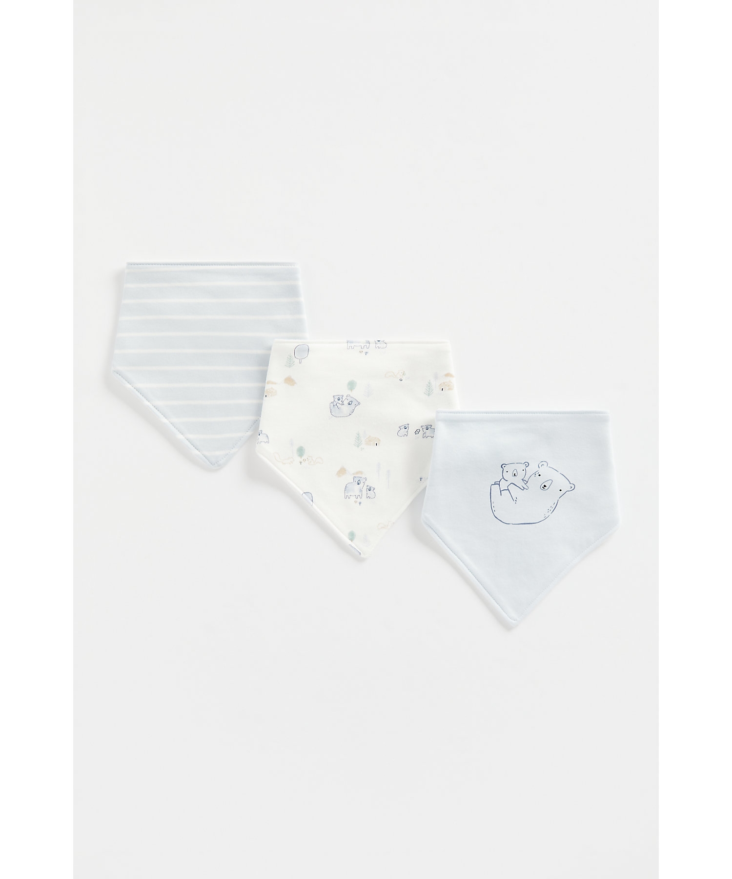 Mothercare | Boys Bibs -Pack of 3-Blue 0