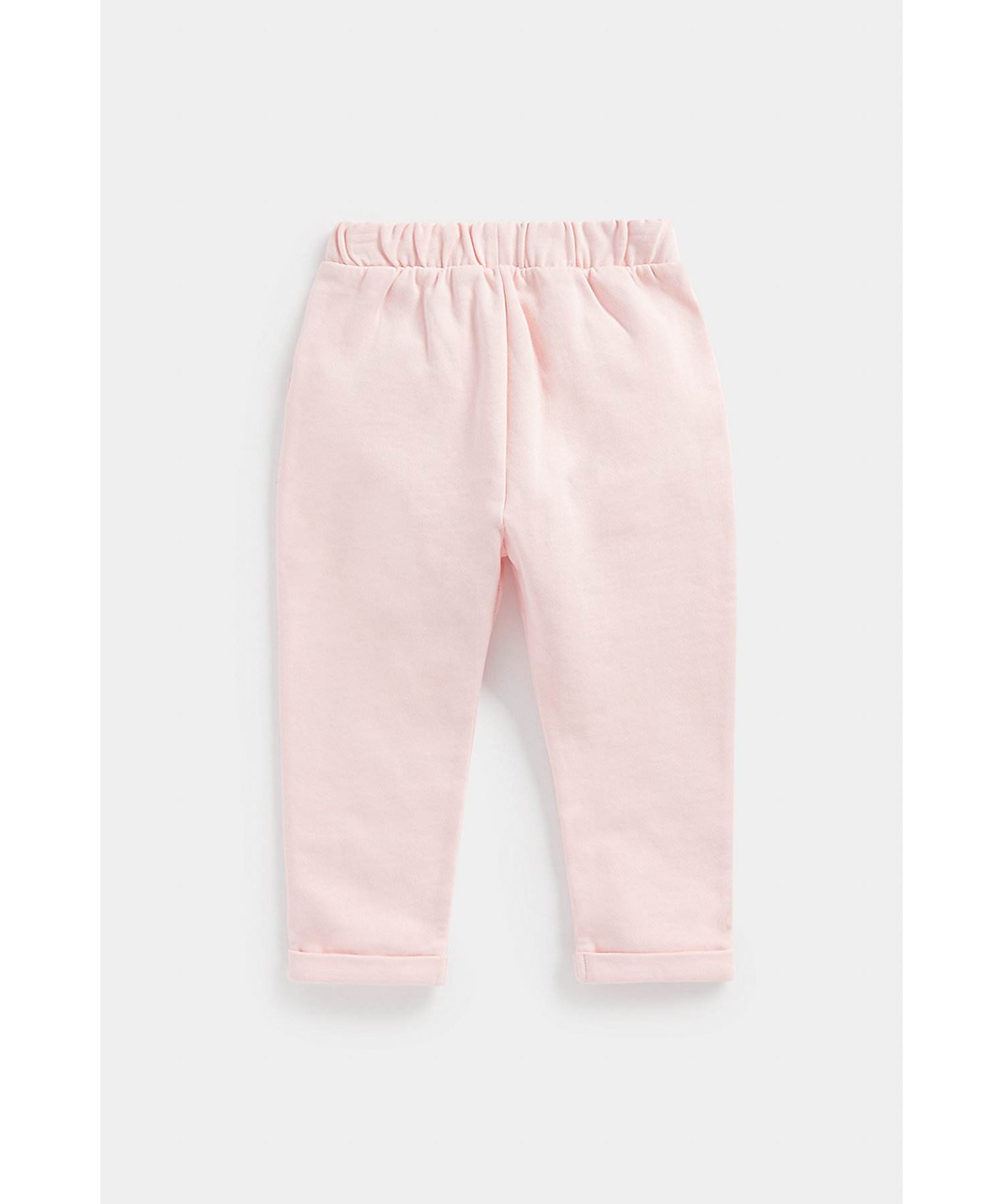 Mothercare Girls 100% Cotton Solid Joggers - Pink
