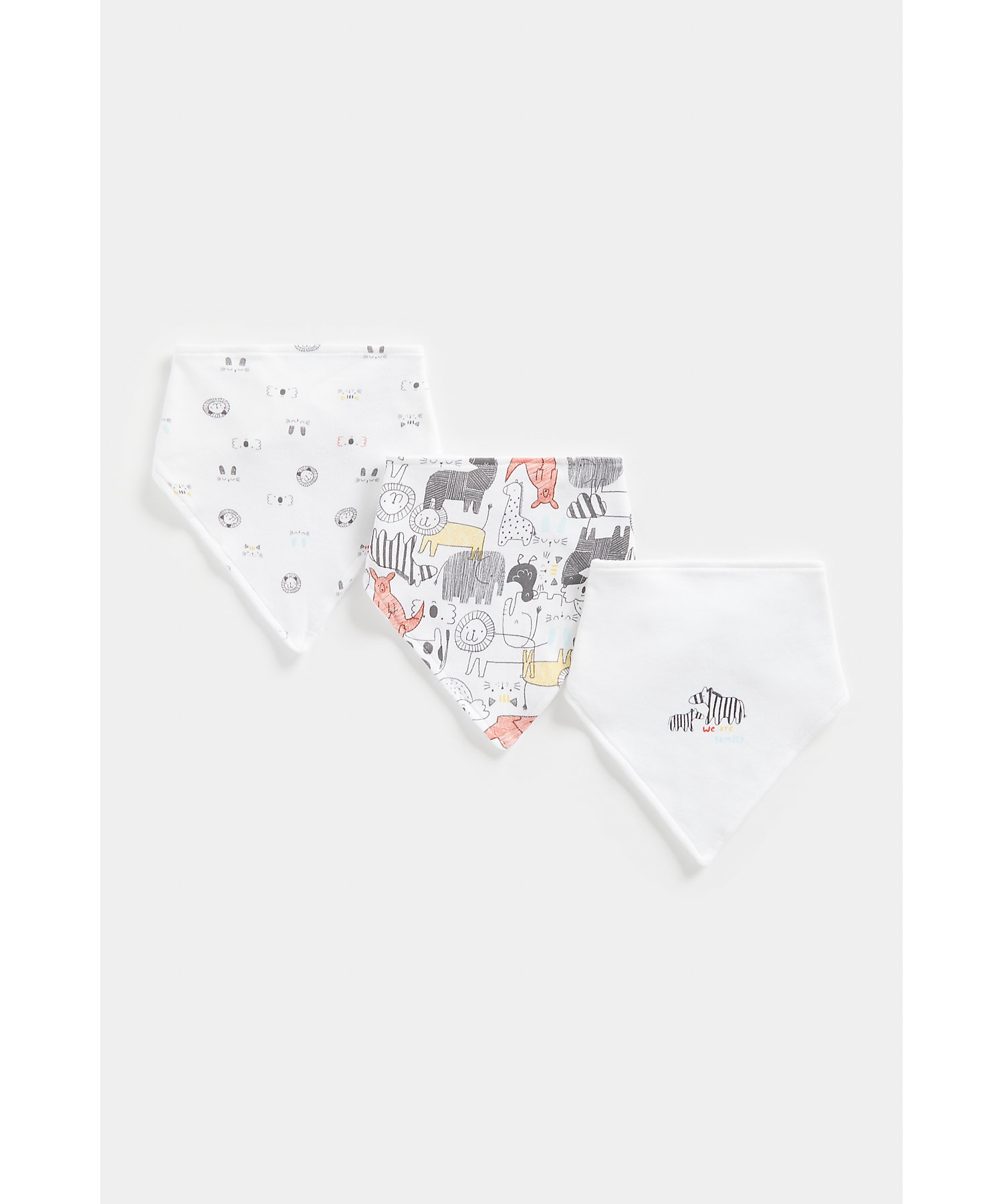 Mothercare | Unisex Bibs -Pack of 3-Multicolor 0