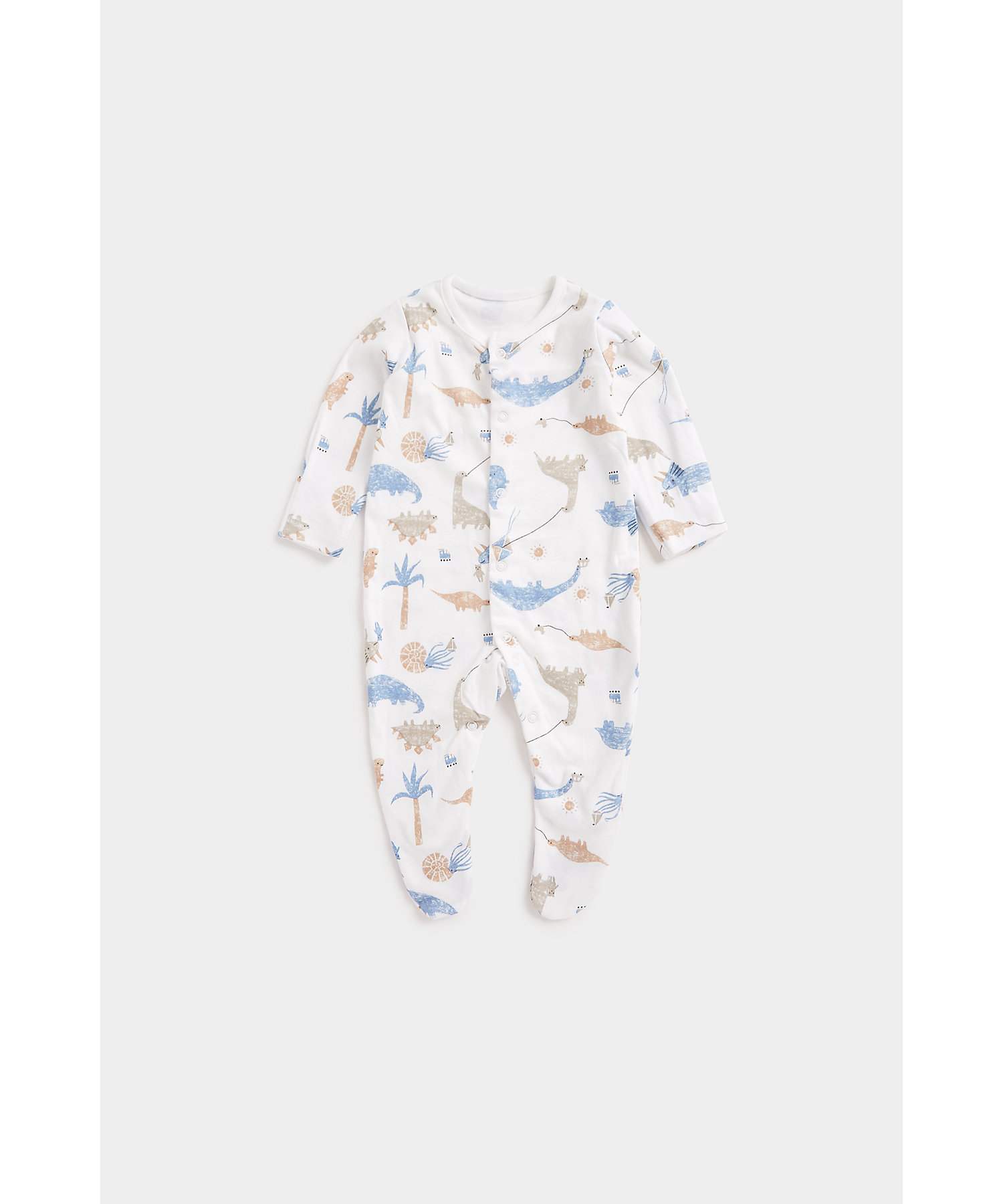 Mothercare | Boys Full Sleeves Sleepsuits -Multi 2