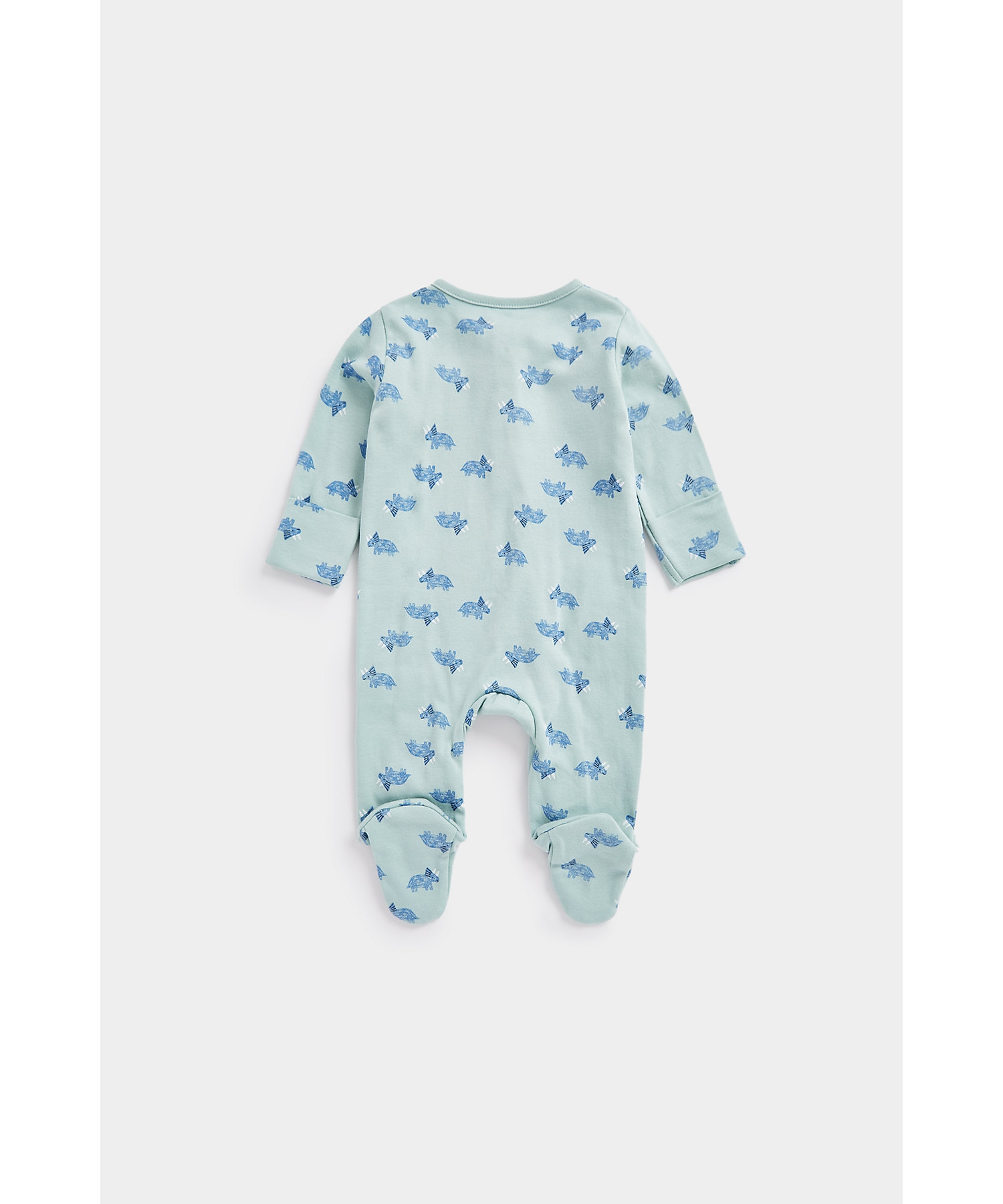 Mothercare | Boys Full Sleeves Sleepsuits -Pack of 1-Green 1