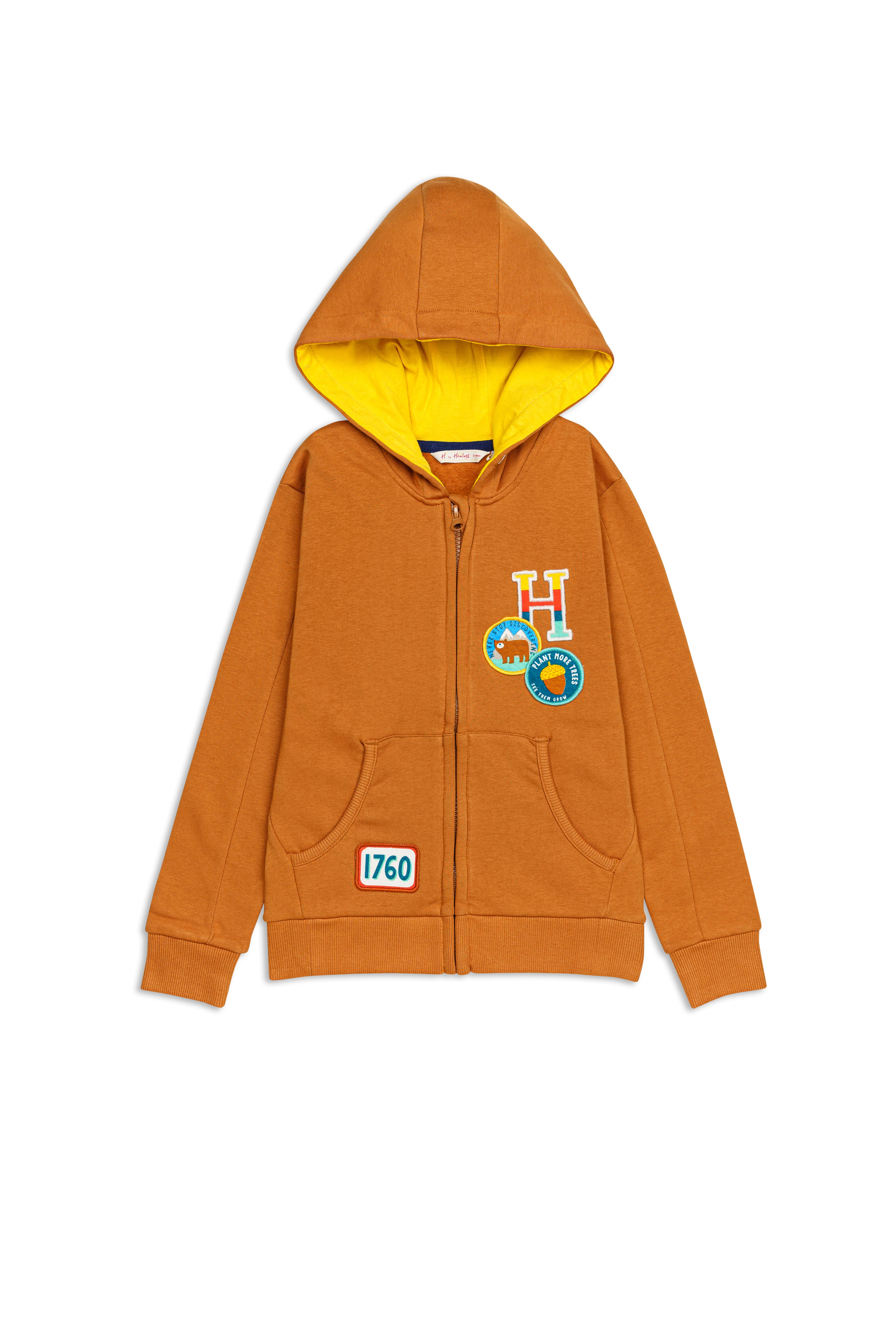 H by Hamleys Boys Full Sleeves Sweatshirt - Brown