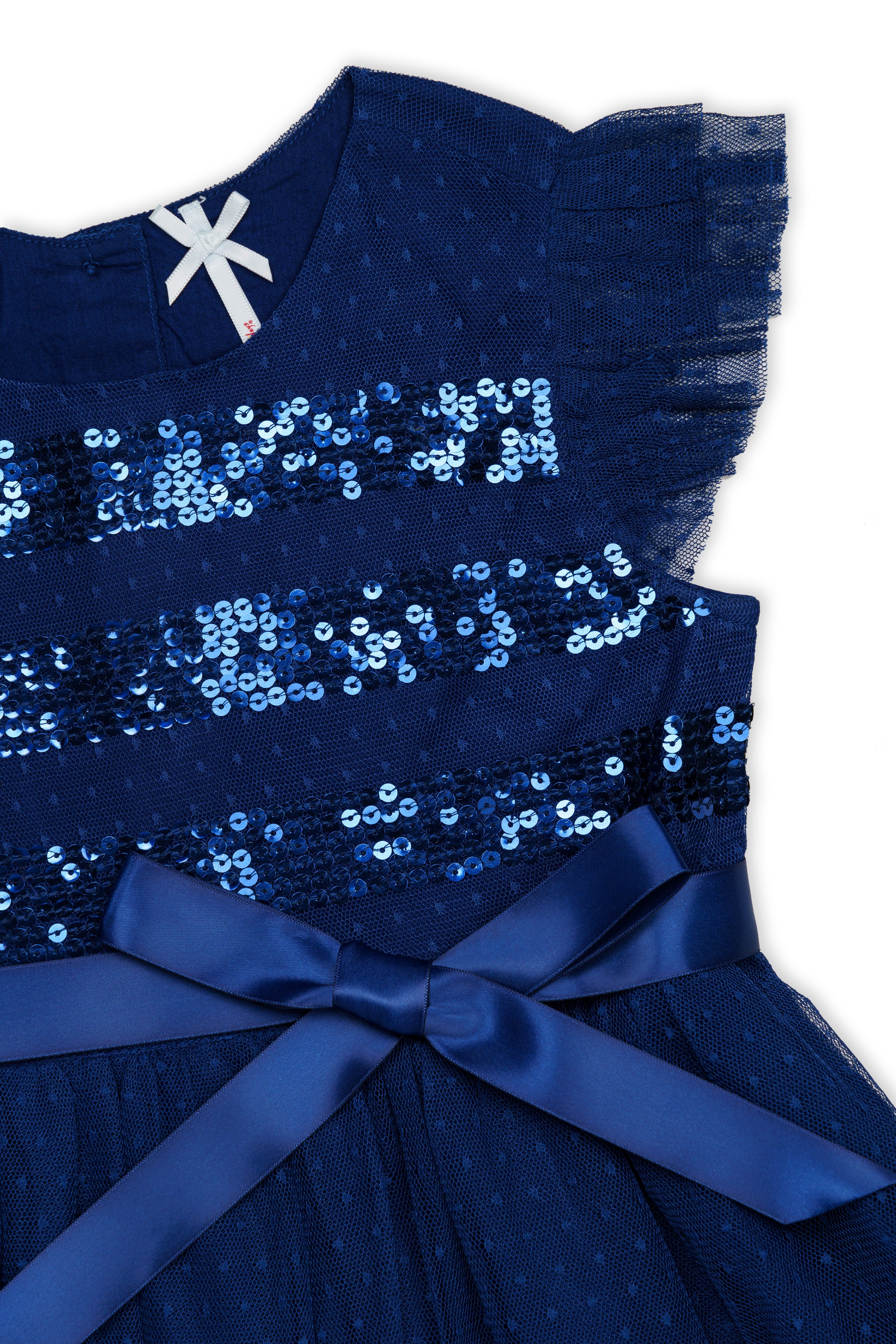 H by Hamleys Girls Full Sleeves Dress - Navy