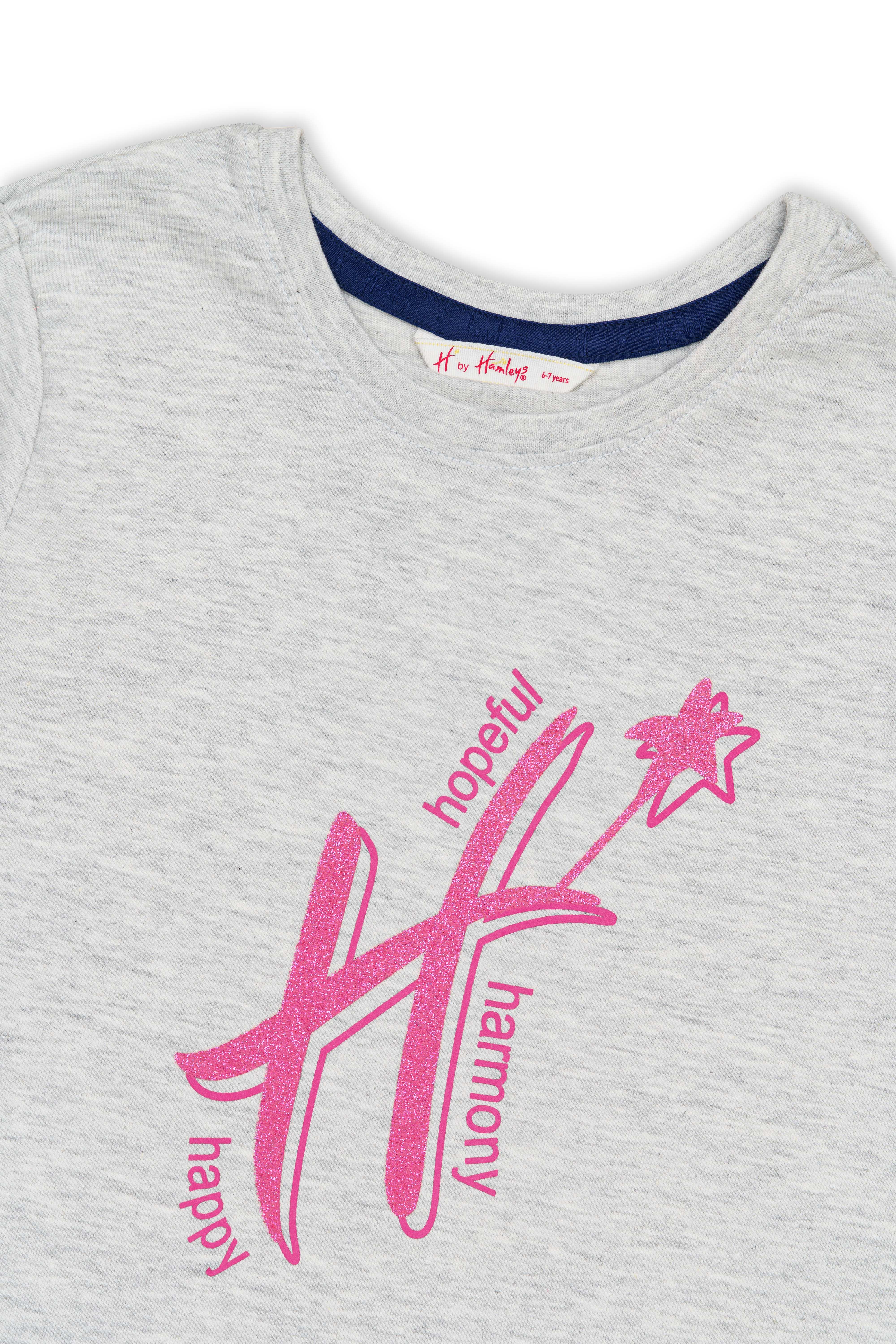 H by Hamleys Girls 100% Cotton Full Sleeves Tops - Grey