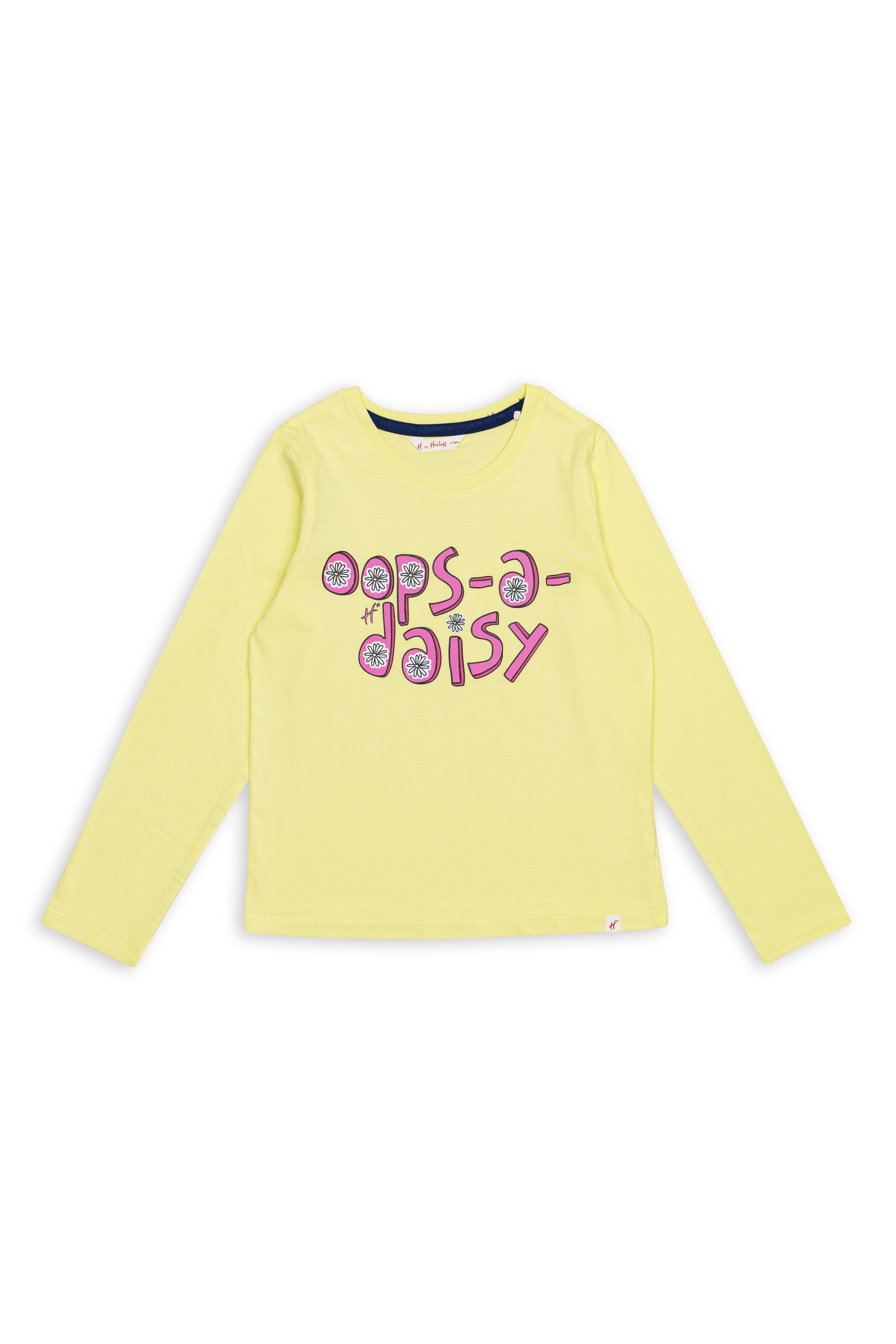 H by Hamleys Girls 100% Cotton Full Sleeves Tops - Green