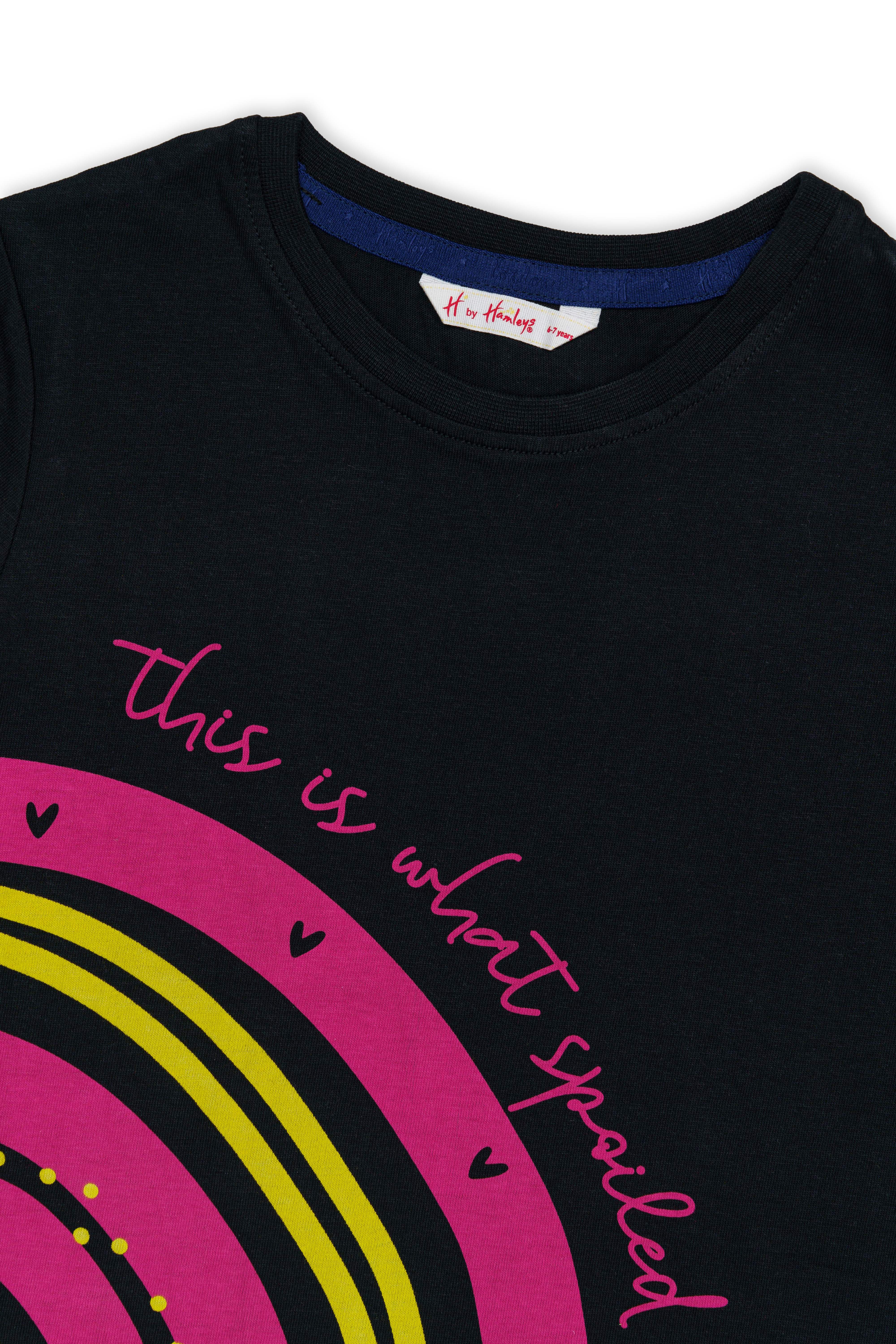 H by Hamleys Girls 100% Cotton Full Sleeves Tops - Black
