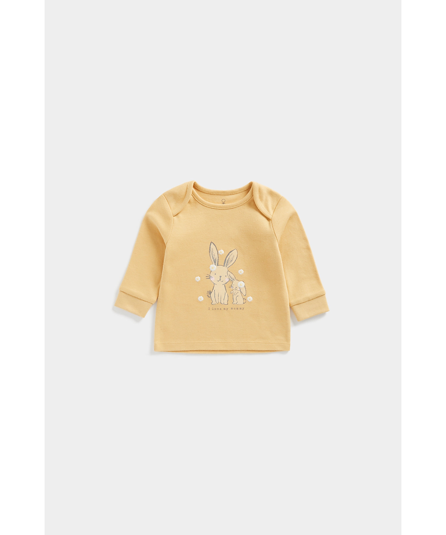 Mothercare | Unisex Full Sleeves T-Shirt & Jogger Set Cute Bunny-Multicolor 3