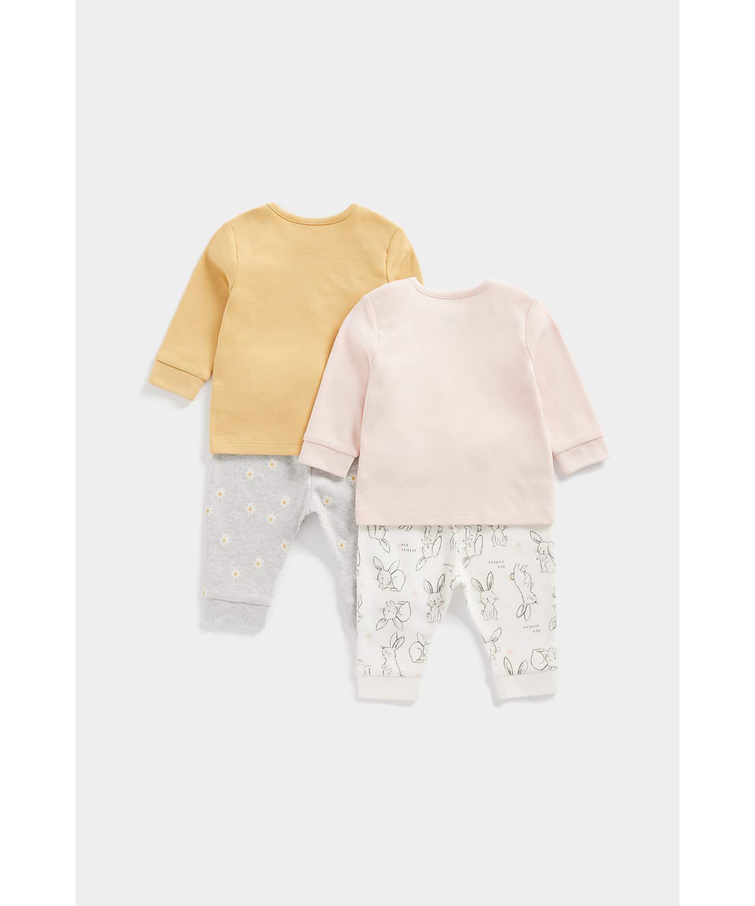Mothercare | Unisex Full Sleeves T-Shirt & Jogger Set Cute Bunny-Multicolor 1