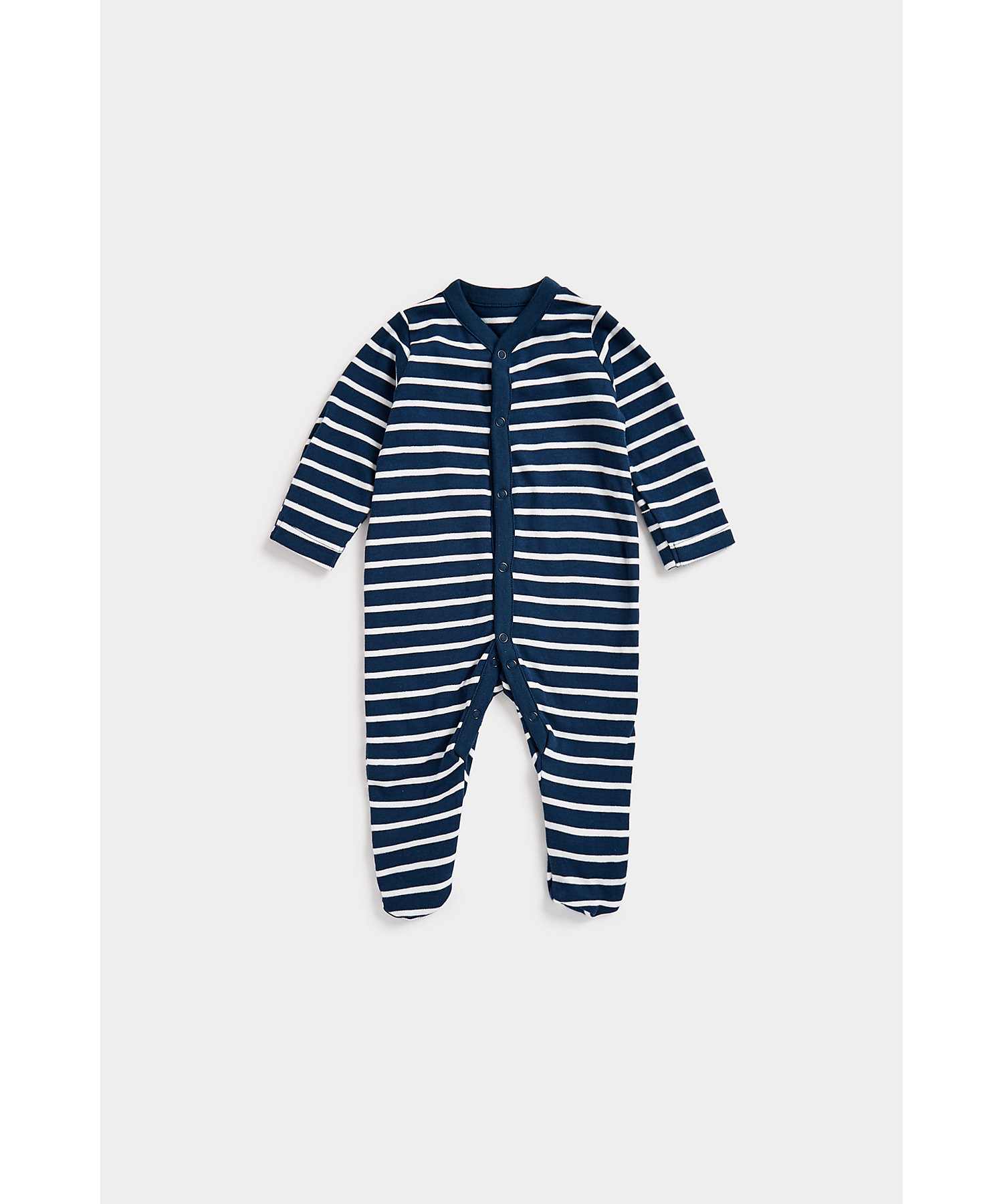 Mothercare | Boys Full Sleeves Sleepsuits Vehicle Print-Pack of 3-Multicolor 4