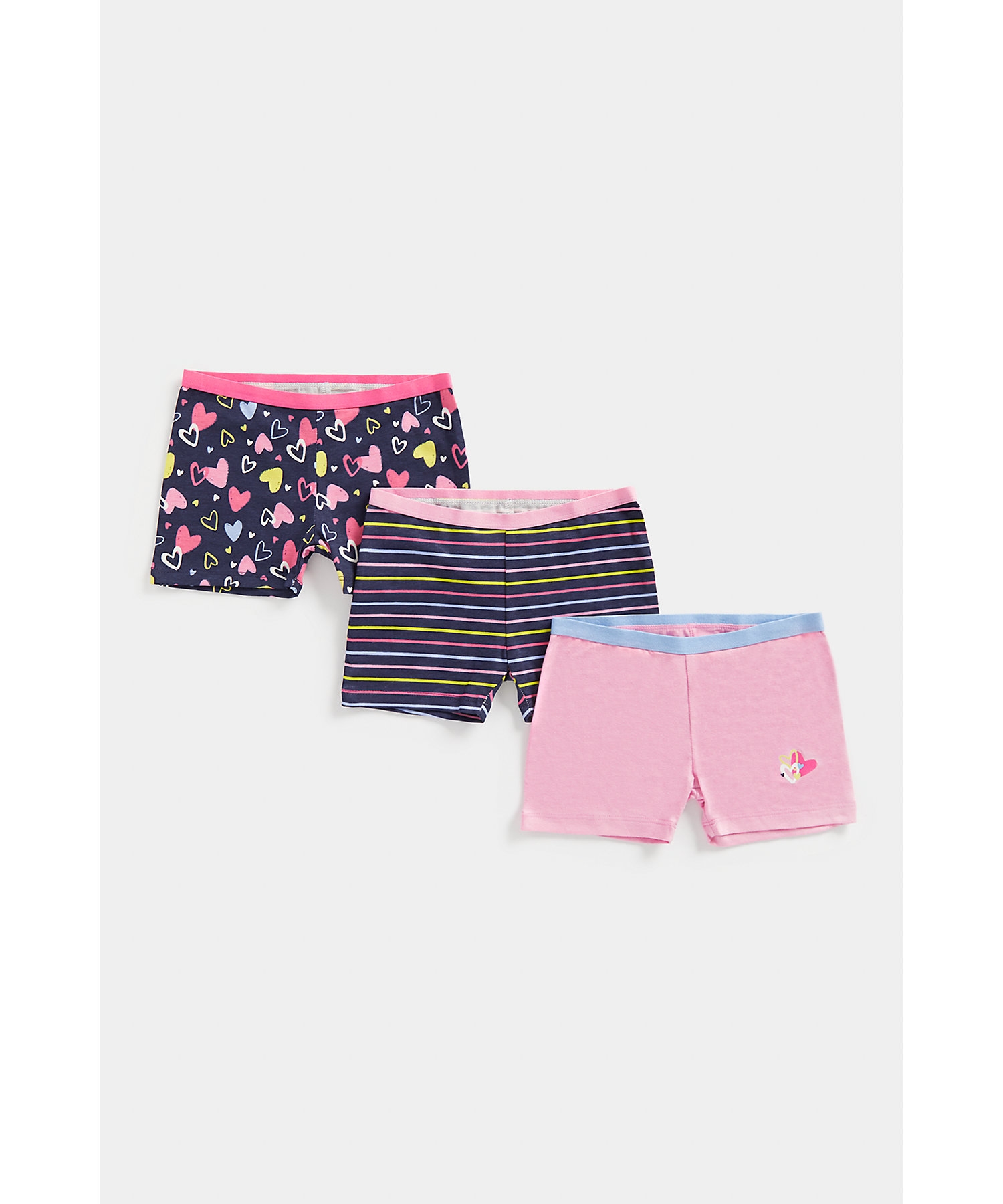 Mothercare | Girls Briefs Heart Design-Pack of 3-Pink 0