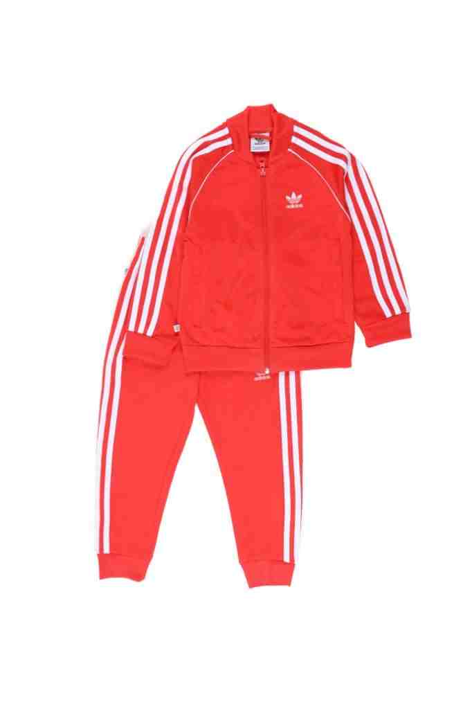 Adidas Kids Unisex Tracksuit Red