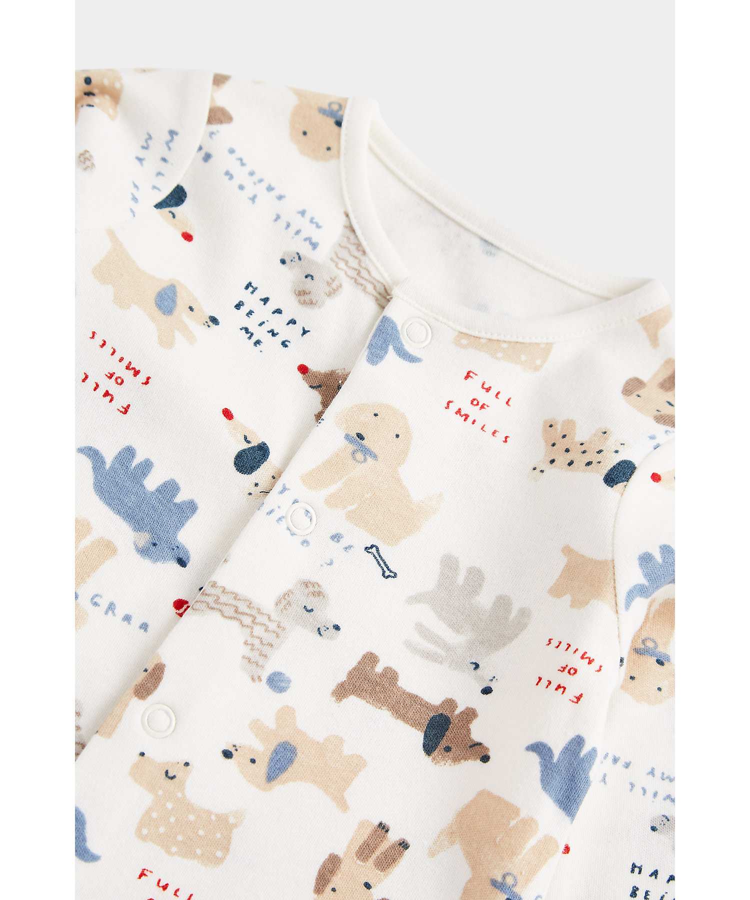 Mothercare | Unisex Full Sleeves Sleepsuits Front Open -Multicolor 6