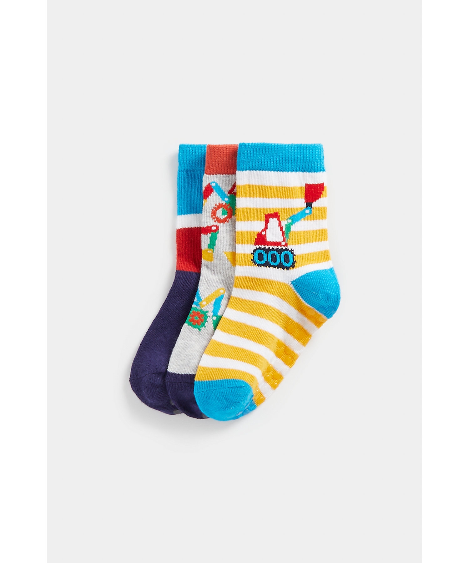 Mothercare | Boys Socks Vehicle Design-Pack Of 3-Multicolor 0