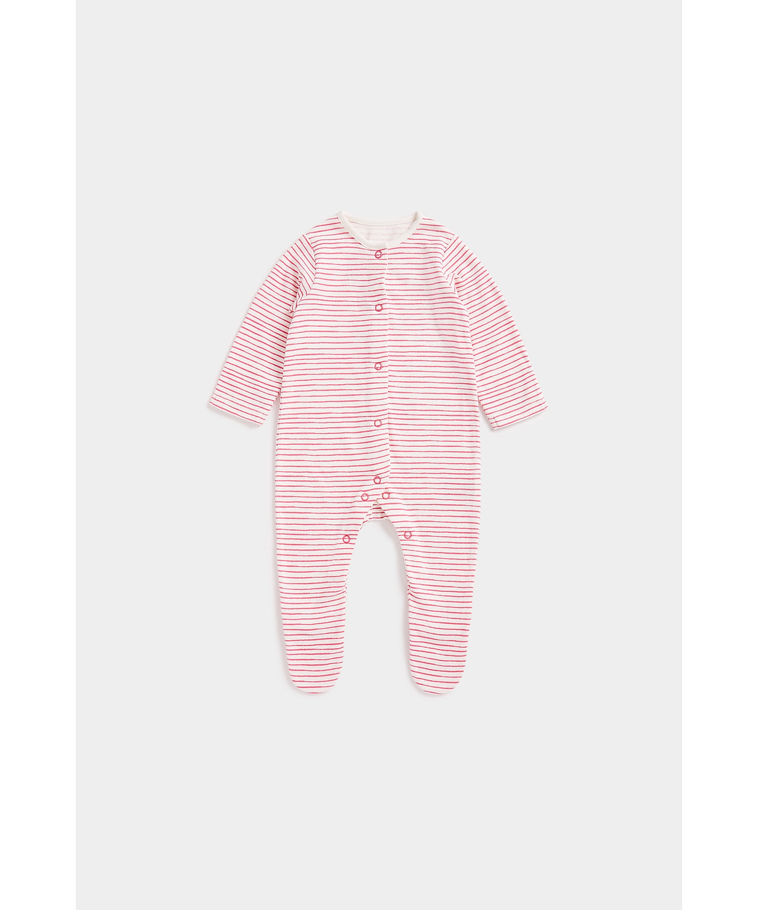Mothercare | Girls Full Sleeves Sleepsuits Front Open -Multicolor 4