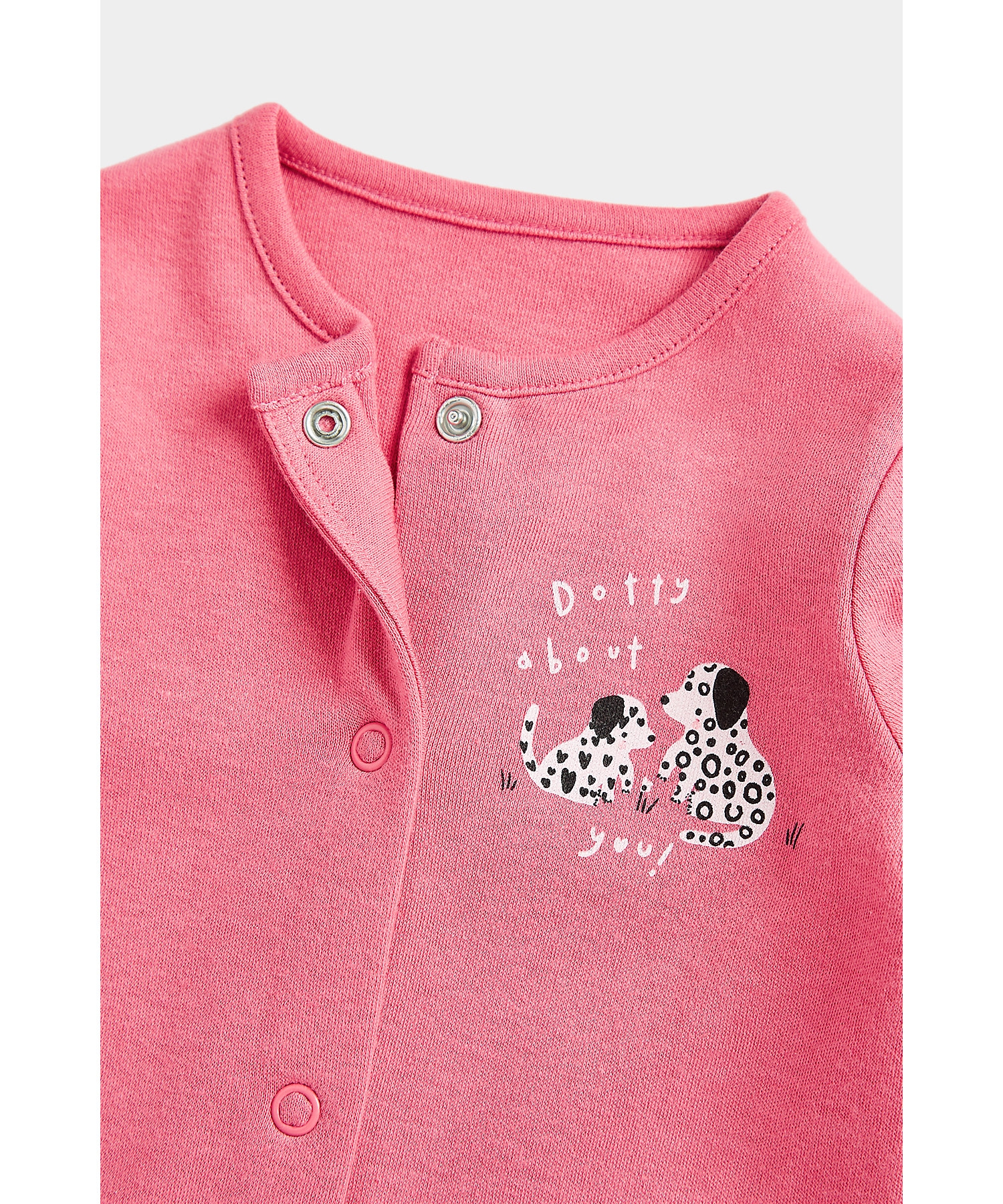 Mothercare | Girls Full Sleeves Sleepsuits Front Open -Multicolor 5