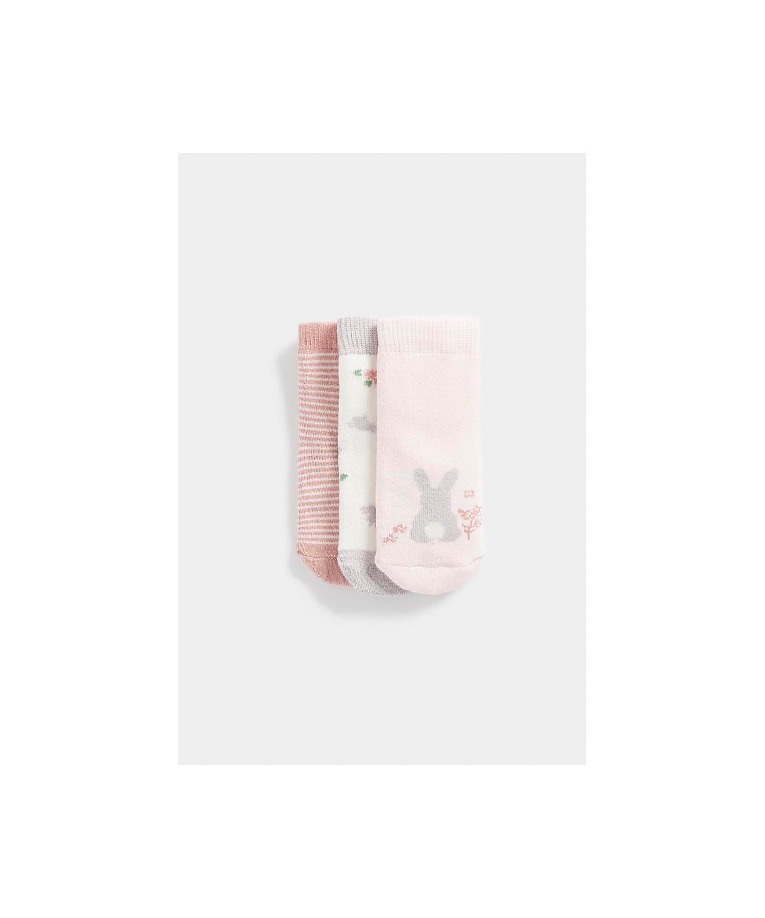 Mothercare | Girls Socks -Pack Of 3-Pink 0