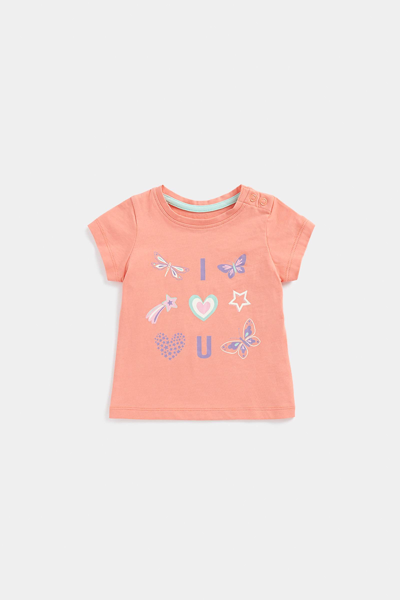 Mothercare Girls 100% Cotton Short Sleeves T-Shirt - Grey