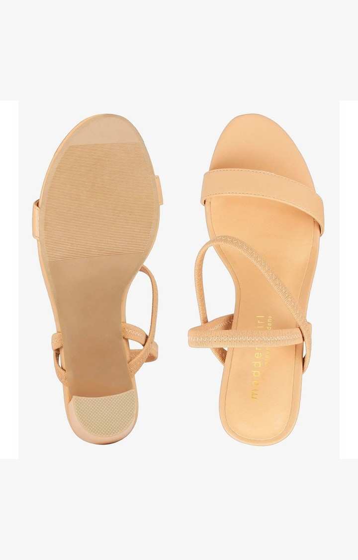 Seerah Beige Heel Sandals
