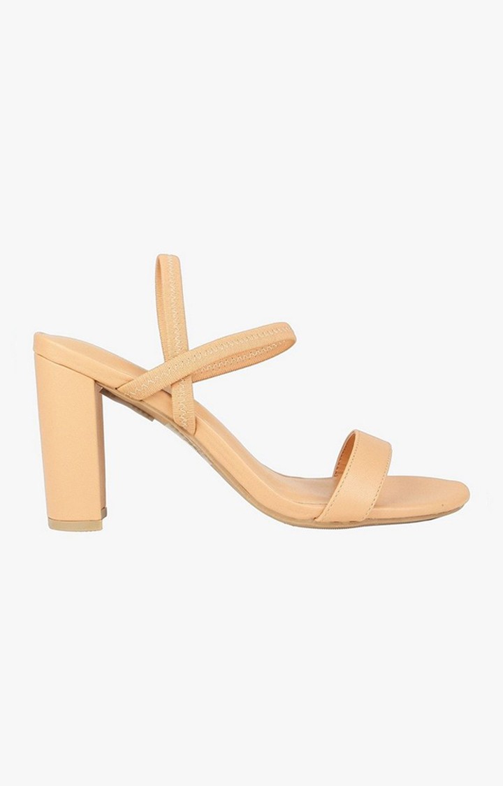 Seerah Beige Heel Sandals