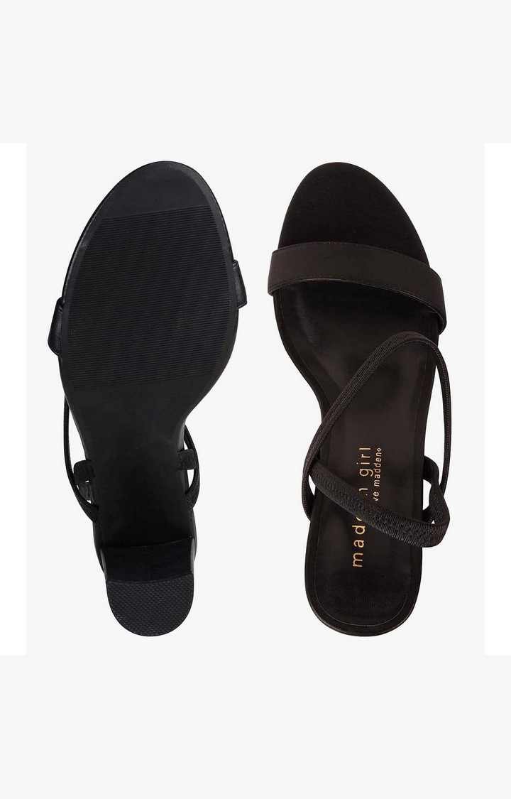 Seerah Black Heel Sandals