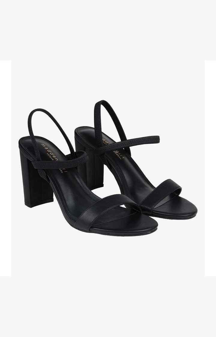 Seerah Black Heel Sandals