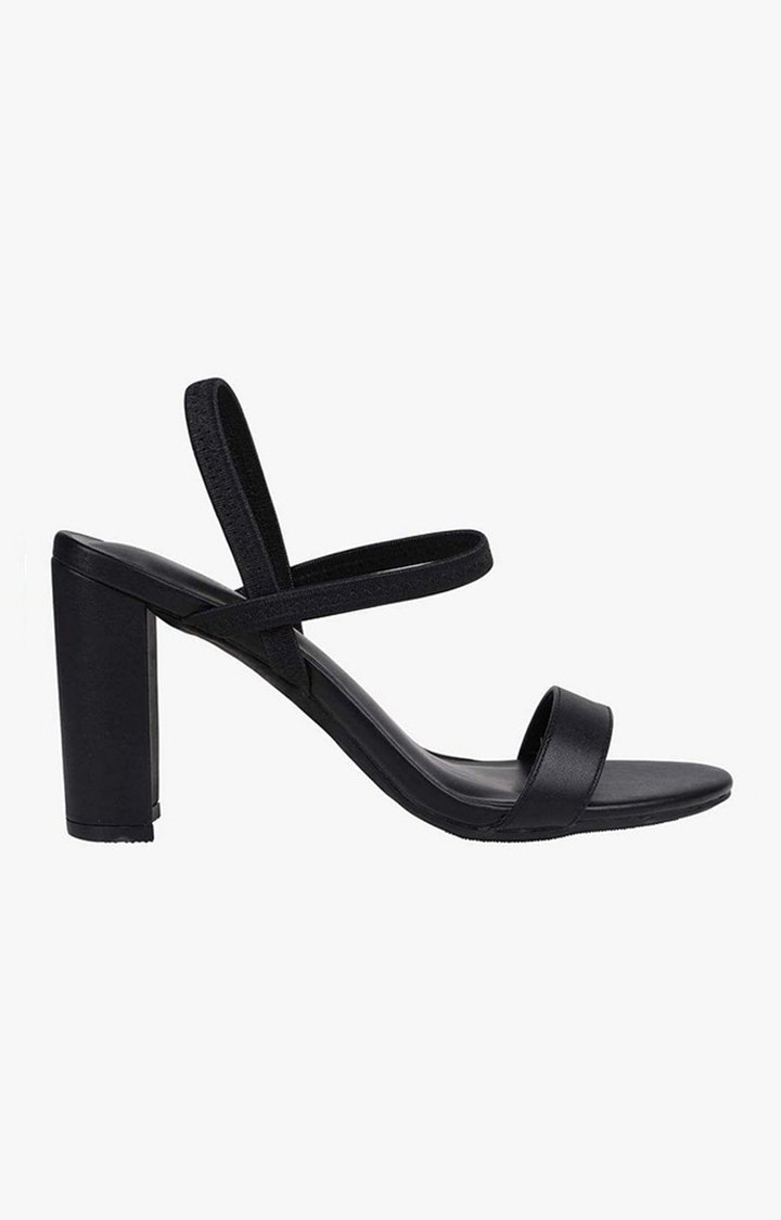 Seerah Black Heel Sandals