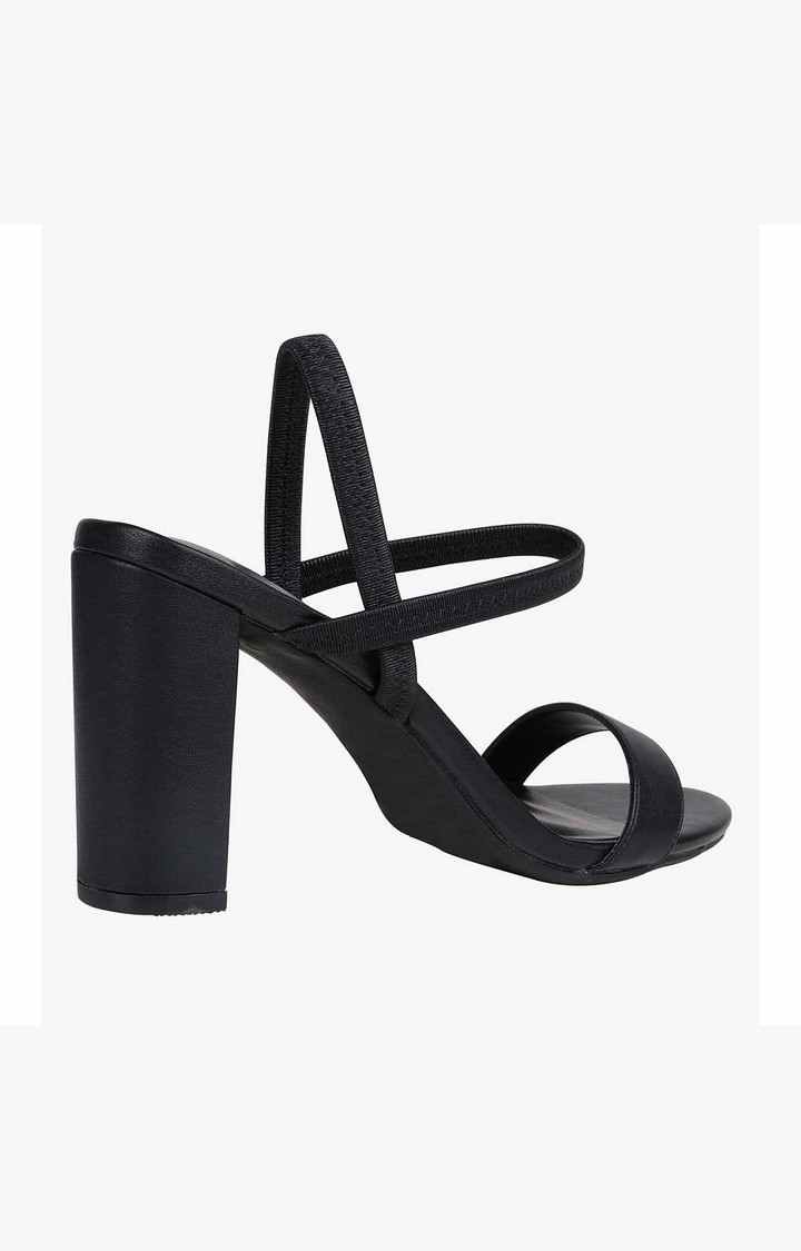 Seerah Black Heel Sandals
