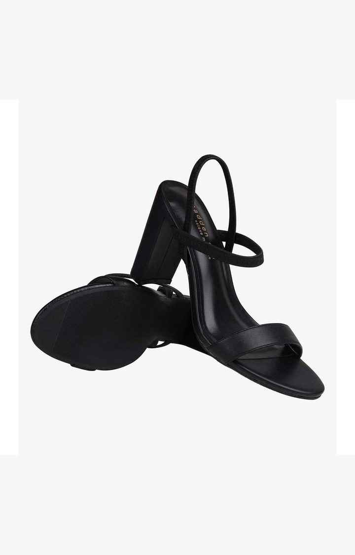 Seerah Black Heel Sandals
