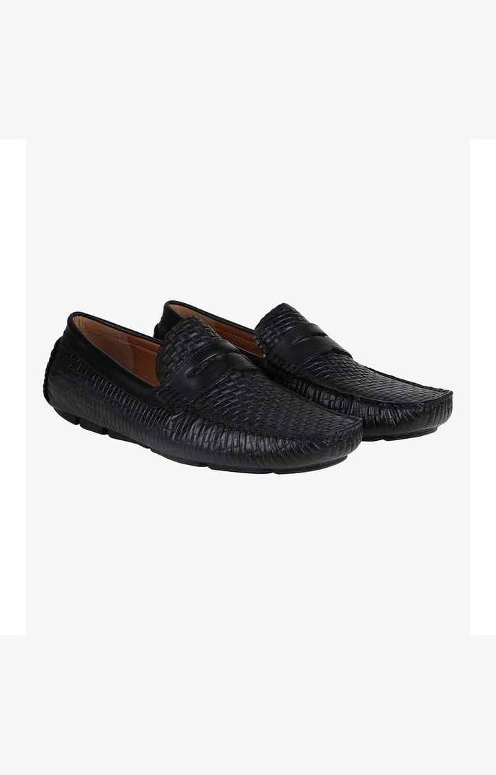 Breezes Black Driver Loafers