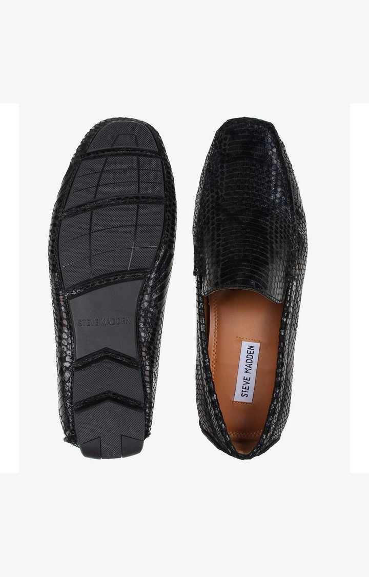 Breezes-S Black Driver Loafers